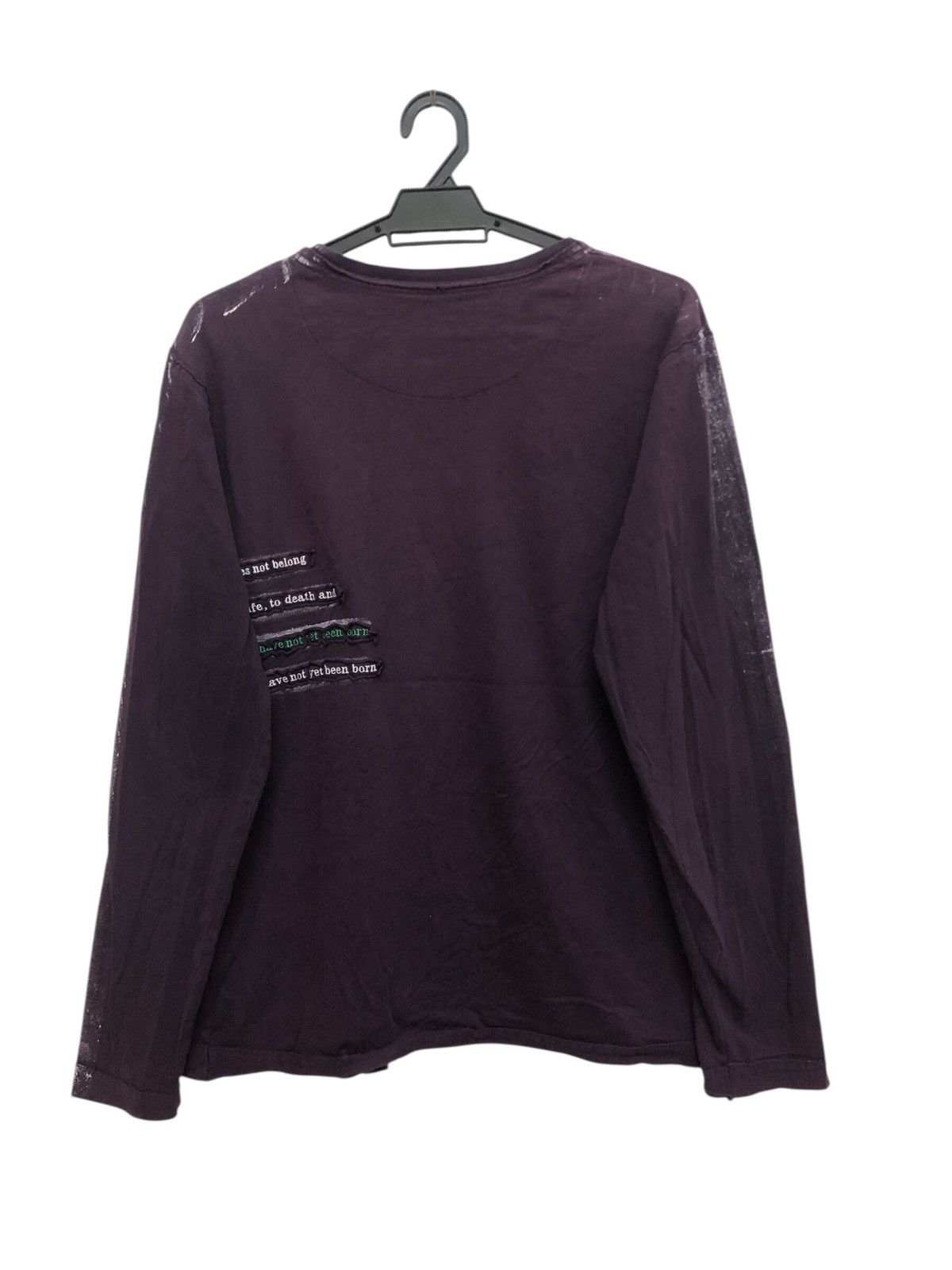 Adolfo Dominguez GRUNGE PATCH POEM TEE PAINT ROLL ROUGH EDGE DISTRESSED STYLE Size US L / EU 52-54 / 3 - 2 Thumbnail