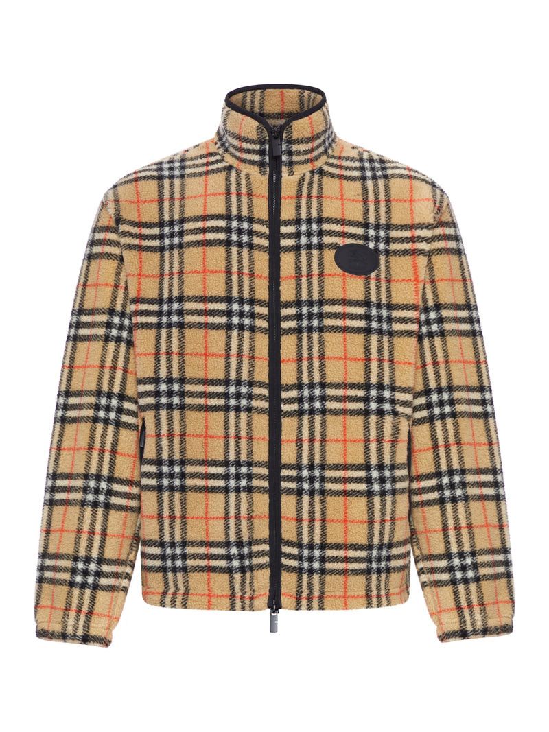 Burberry CHECKED CASHMERE AND WOOL BLEND FLEECE Size US M / EU 48-50 / 2 - 1 Thumbnail