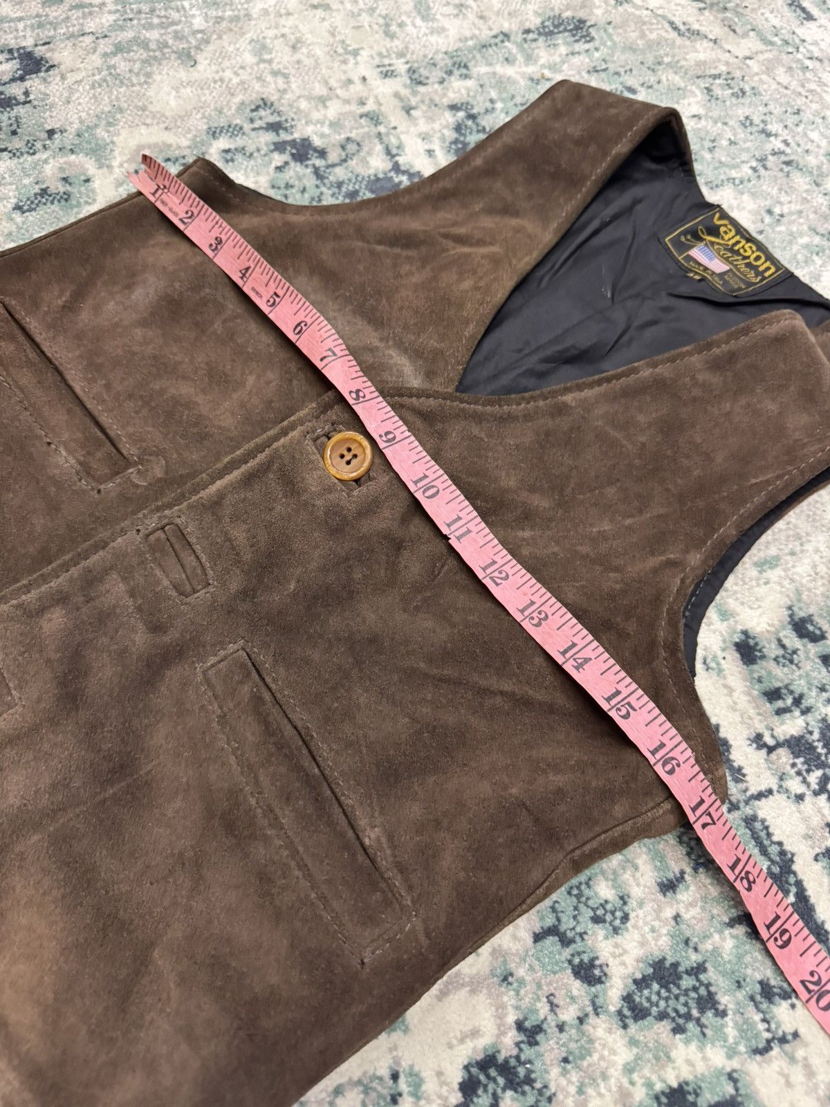 Vanson Leathers × Vintage VANSON LEATHERS SUEDE LEATHER VEST SIZE 36 Size US S / EU 44-46 / 1 - 4 Thumbnail