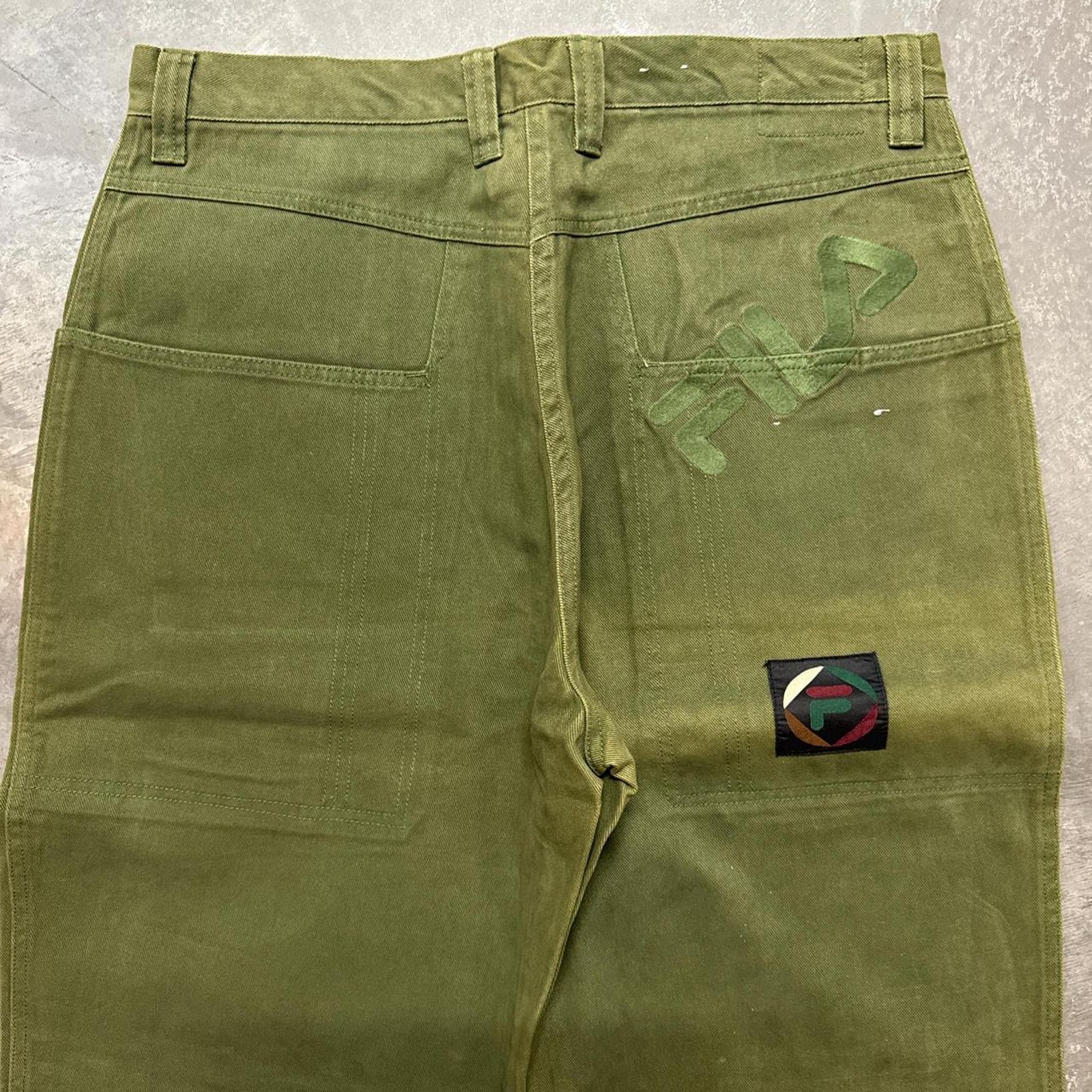 Fila × Vintage Vintage 90s Fila Boot Baggy Skater Denim Jeans Size US 38 / EU 54 - 2 Thumbnail