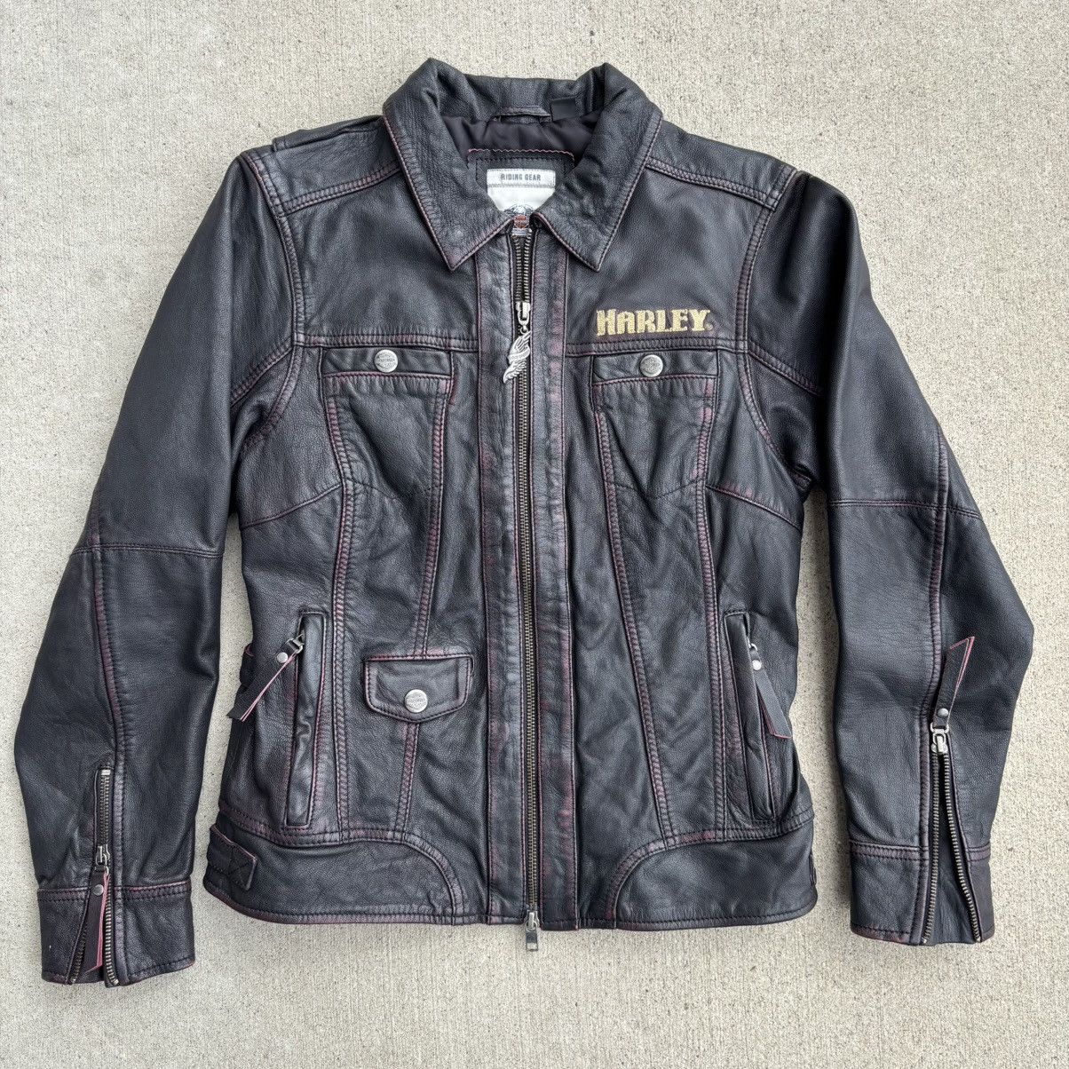 Harley Davidson Vintage Y2K Harley Davidson Leather Biker Jacket Size S / US 4 / IT 40 - 5 Thumbnail