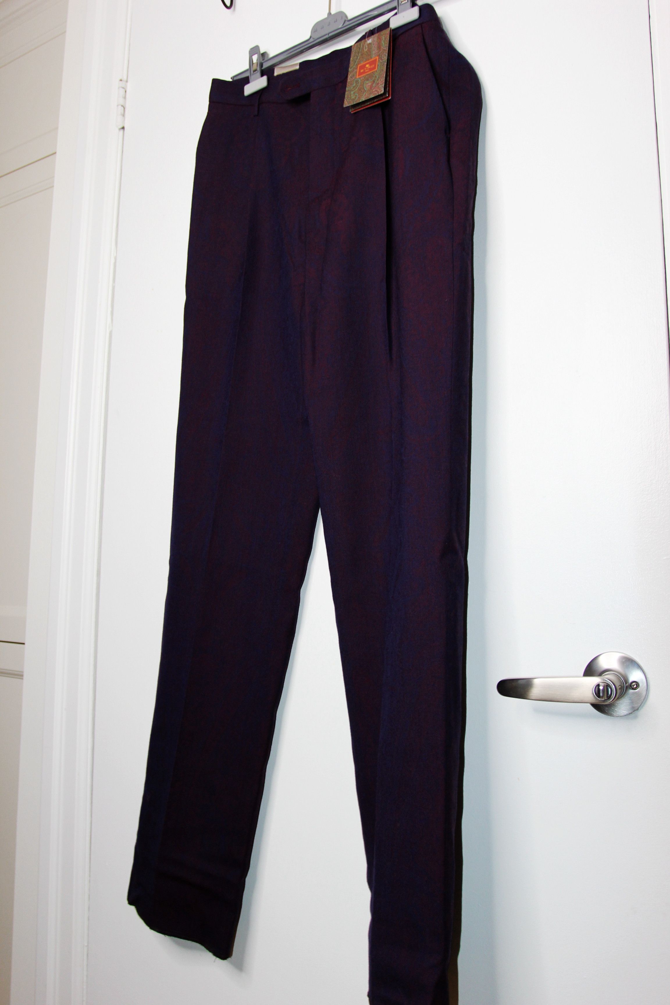Etro BNWT AW25 ETRO PURPLE PAISLEY PANTS 48 Size US 32 / EU 48 - 5 Thumbnail