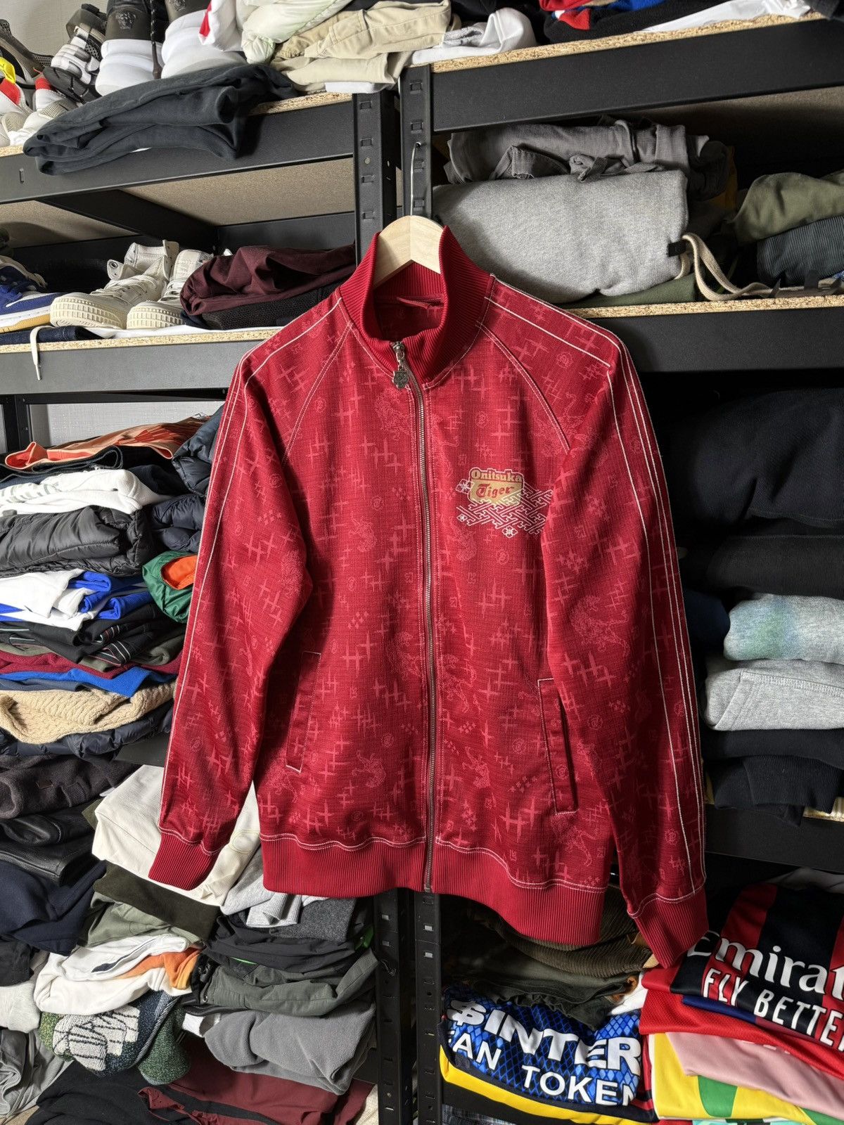 Onitsuka Tiger Onitsuka Tiger Track Jacket Red Full Zip Y2K Japan Style S Size US S / EU 44-46 / 1 - 1 Thumbnail