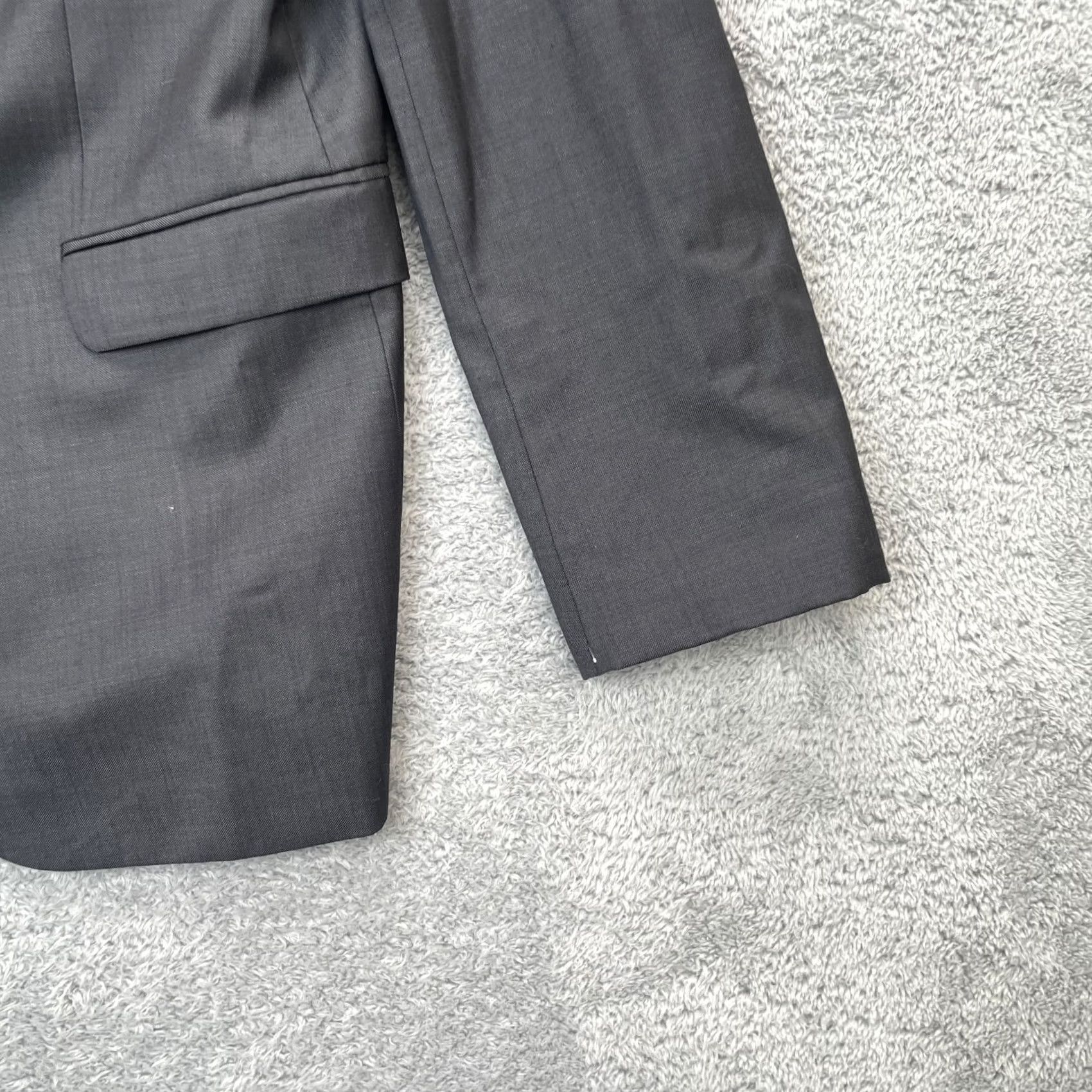 Express Express Mens Large Gray Blazer Coat Fitted Business Formal Size 42R - 6 Thumbnail