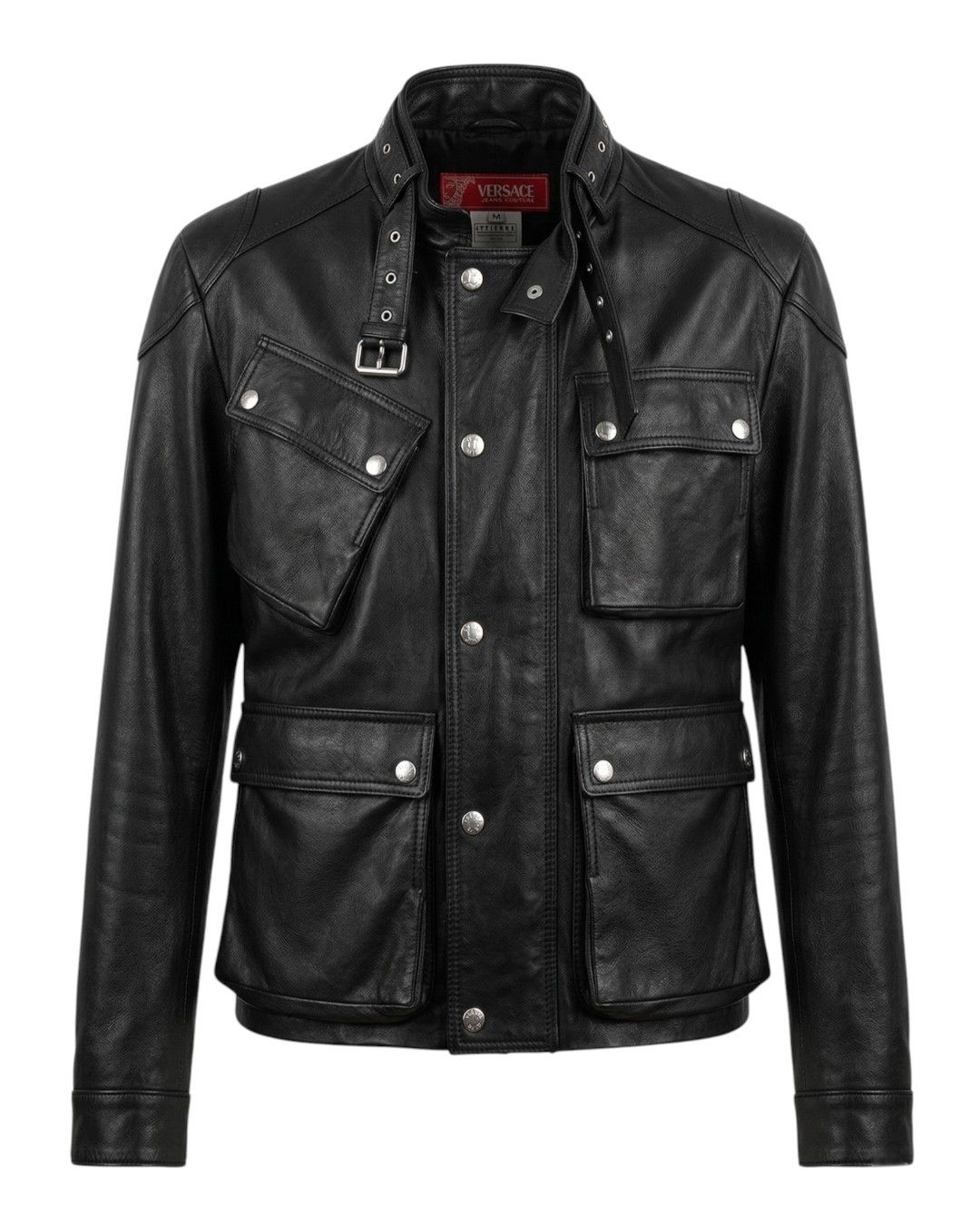 Versace Jeans Couture VINTAGE LEATHER 4 POCKET BIKER JACKET BY DONATELLA VERSACE Size US M / EU 48-50 / 2 - 1 Thumbnail