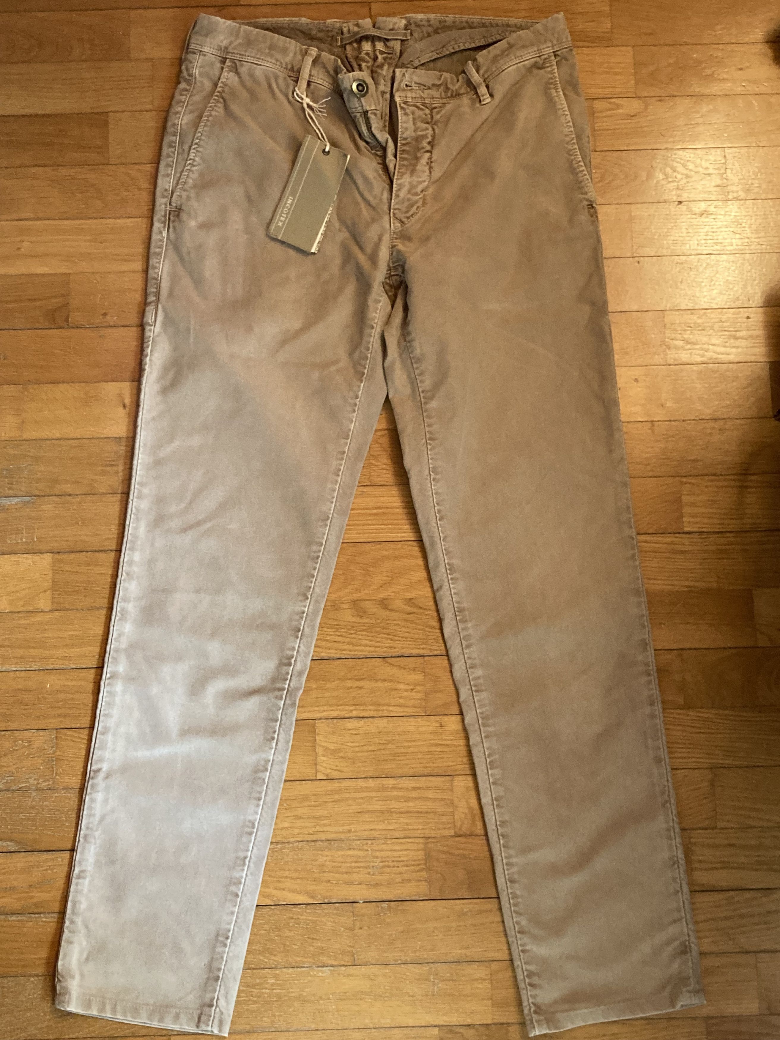 Incotex INCOTEX slim fit chino pants size 32/48 in tricochino beige Size US 32 / EU 48 - 1 Thumbnail