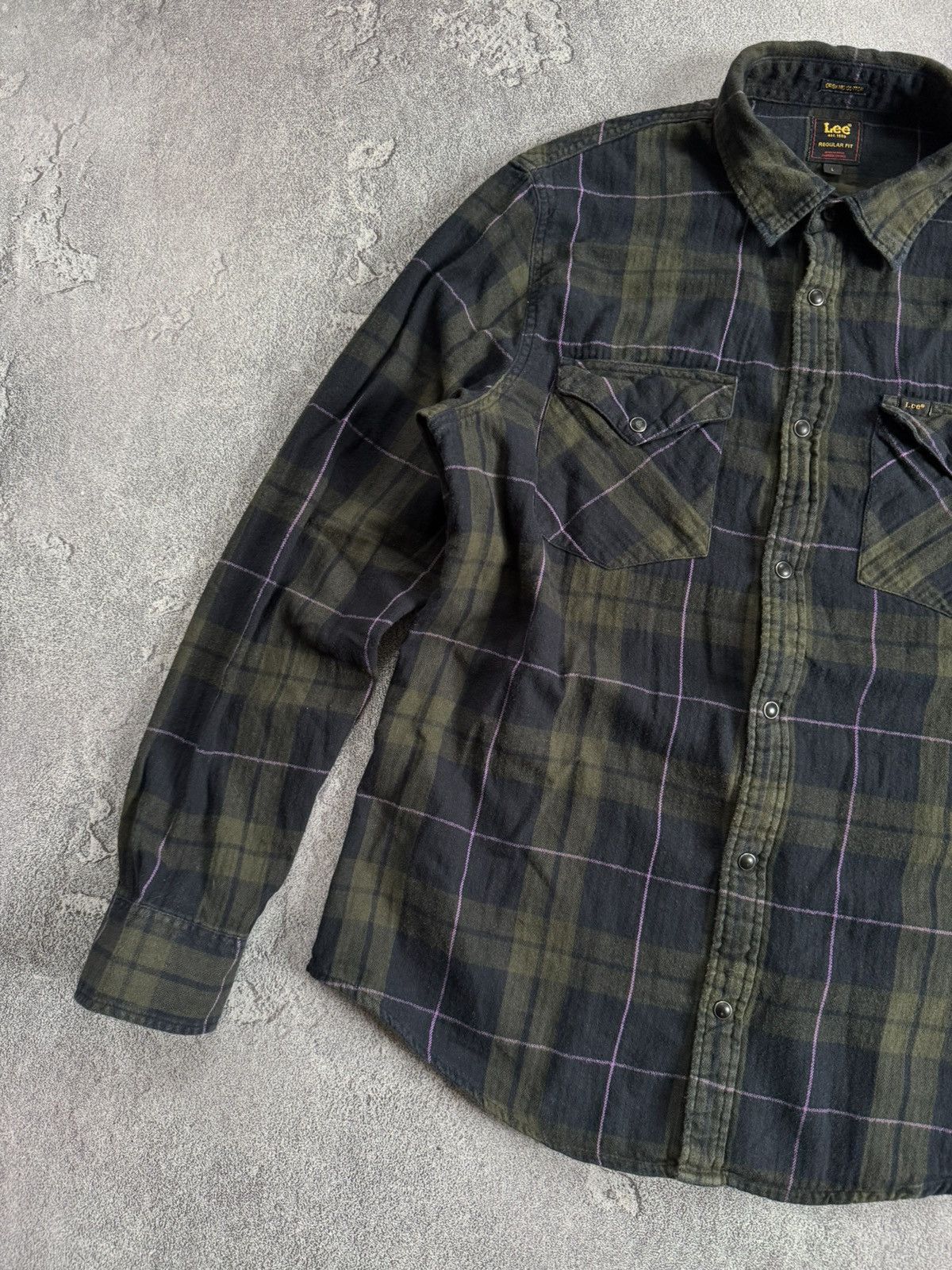Flannel × Lee × Vintage Lee L flannel shirt button up checkered long sleeve Size US L / EU 52-54 / 3 - 6 Thumbnail