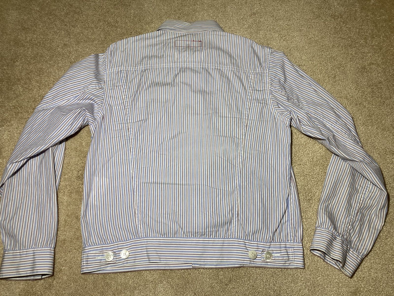 Comme des Garcons Junya Watanabe Man Levi's Striped Cotton Jacket Denim 2000s Size US S / EU 44-46 / 1 - 6 Thumbnail
