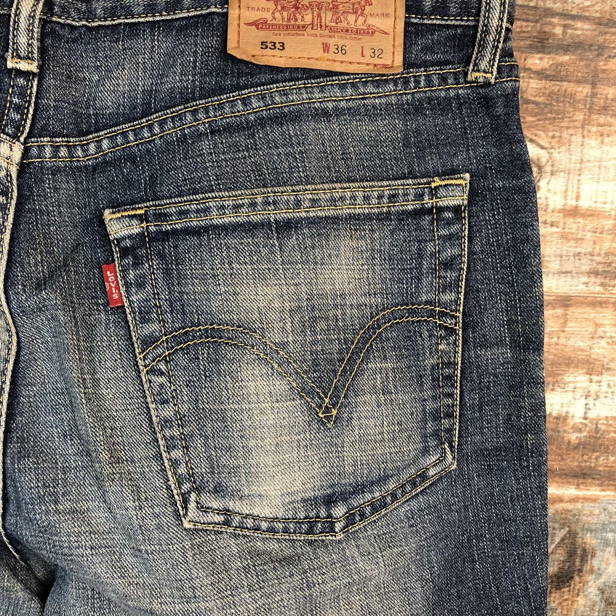 Levi's Levis 533 Blue Denim ripped distressed Pants #A2609 Size US 36 / EU 52 - 19 Thumbnail