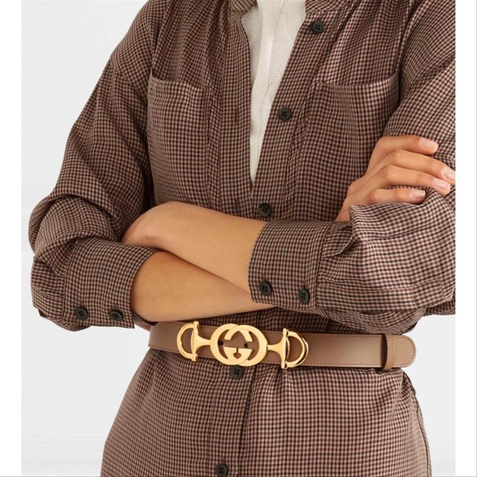 Gucci GUCCI Zumi Moon GG interlocking logo leather belt size 85 Size ONE SIZE - 2 Thumbnail