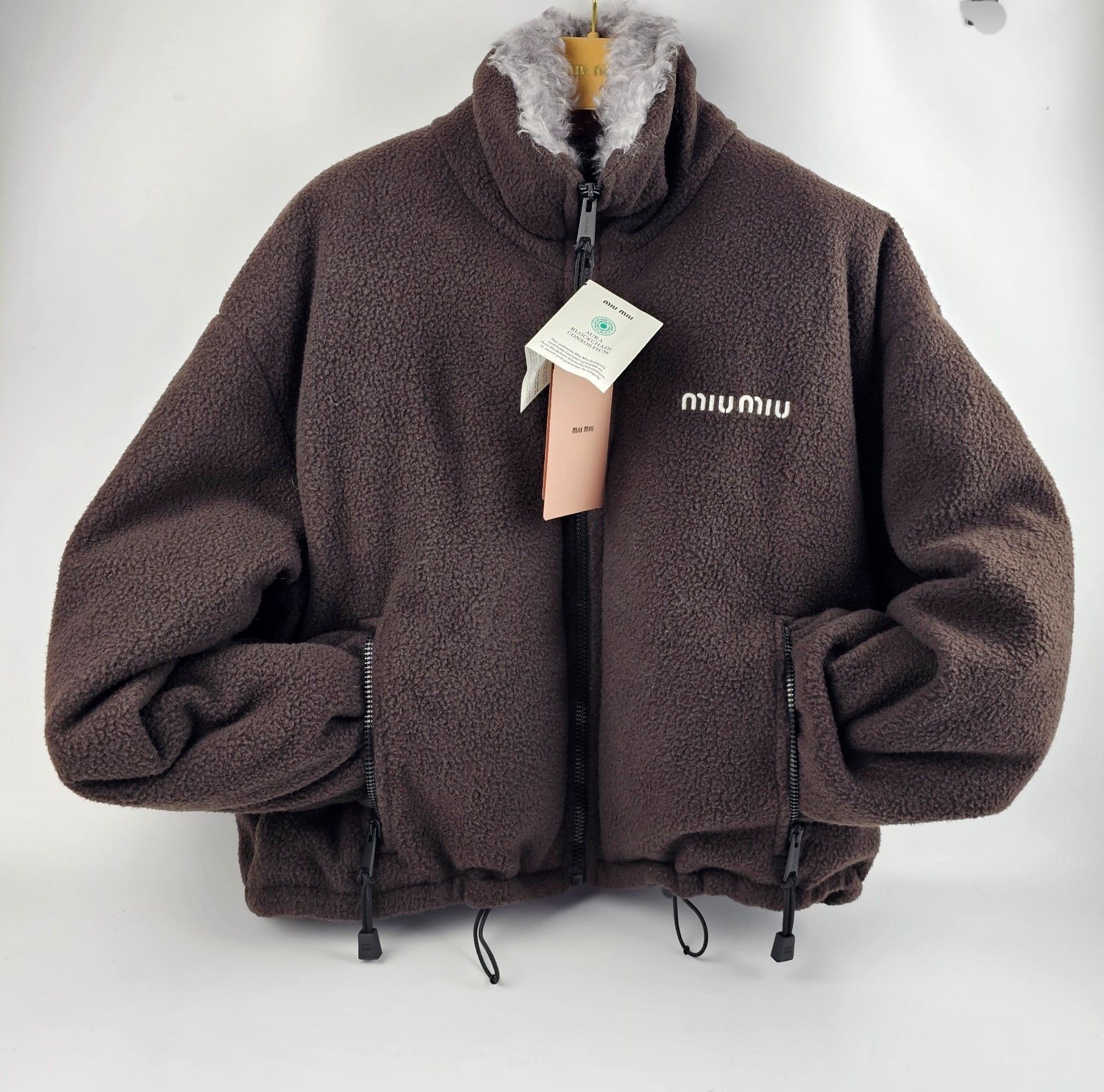 Miu Miu MIU MIU Dark Brown Jacket New & Authentic Size ONE SIZE - 8 Thumbnail