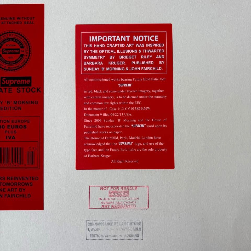 Kaws × Supreme Supreme Kaws Fairchild Paris Poster Size ONE SIZE - 10 Thumbnail