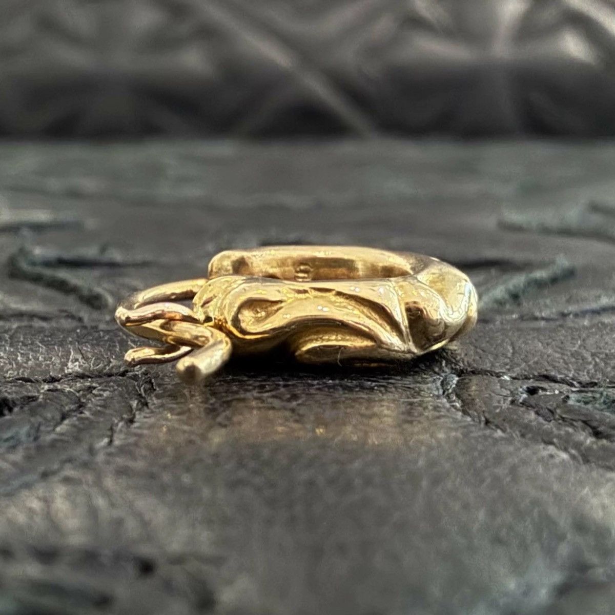 Chrome Hearts Chrome Hearts 22K Gold Tiny Scroll Hoop Earring Size ONE SIZE - 3 Thumbnail