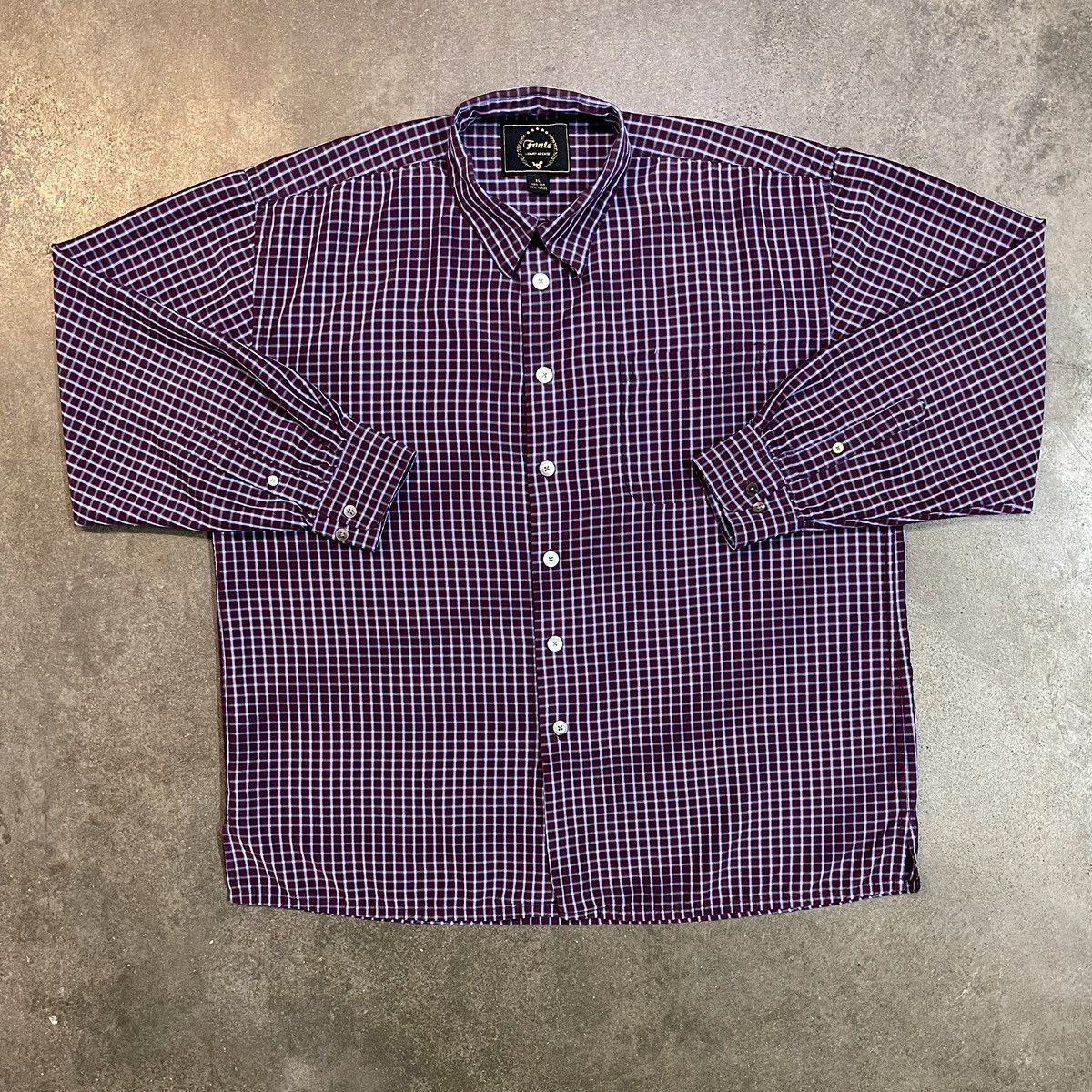 Other FONTE Luxury At Ease Silk Plaid Button Up Shirt Size US XL / EU 56 / 4 - 2 Thumbnail