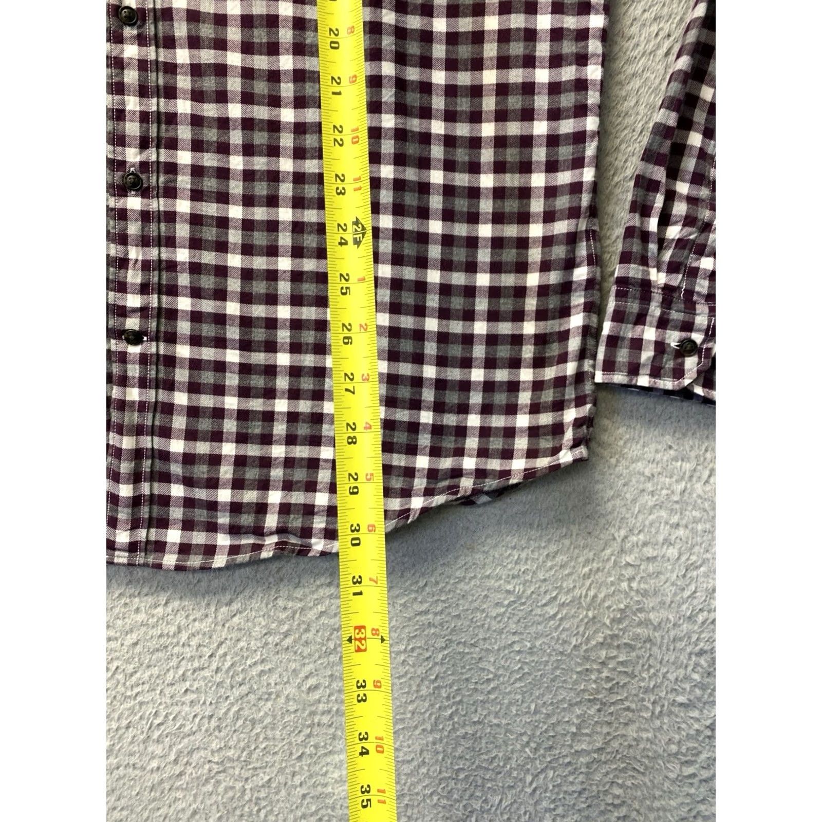 Banana Republic VINTAGE Banana Republic Shirt Mens XL Maroon Gray Plaid Long Sleeve Button Up /0885 Size US XL / EU 56 / 4 - 6 Thumbnail