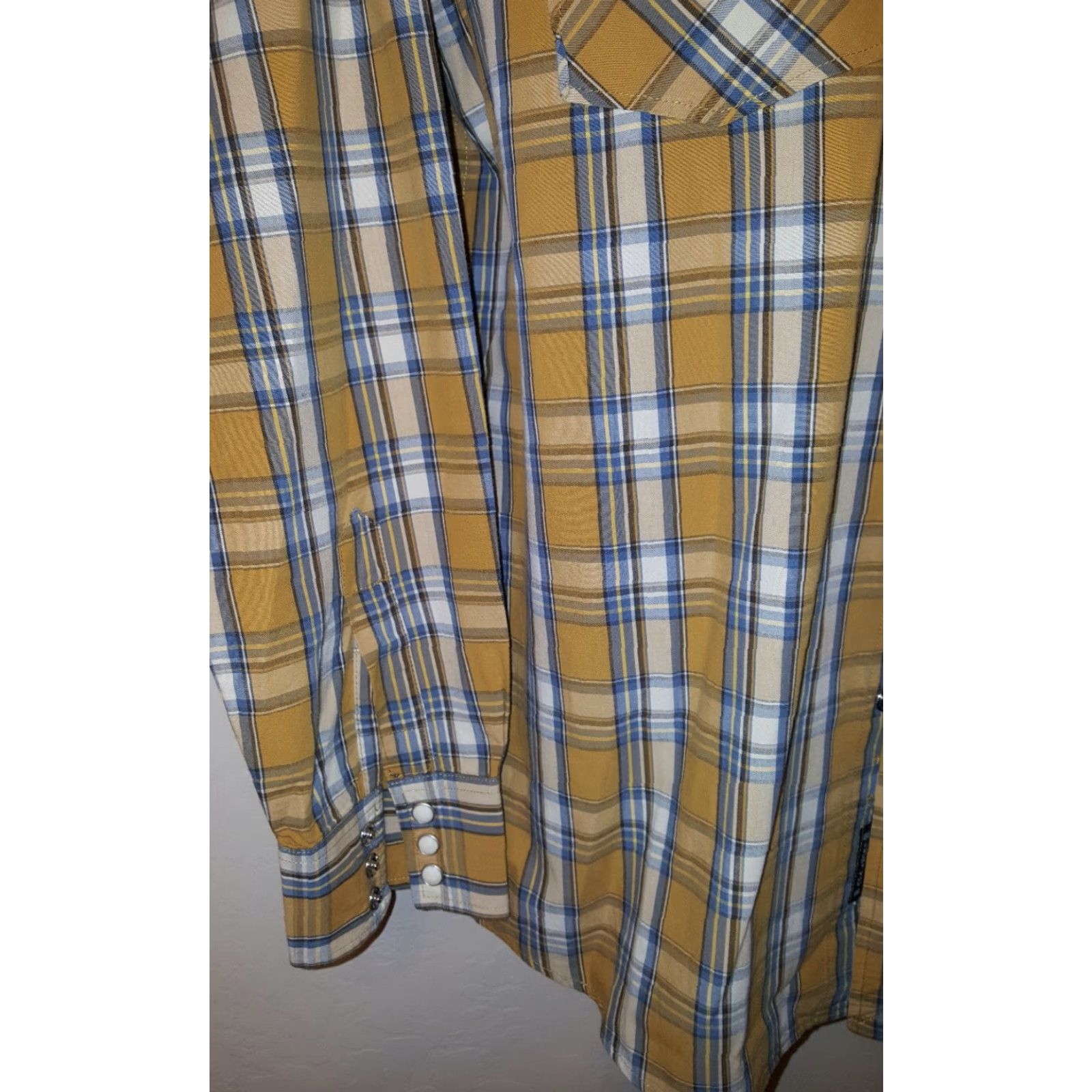 Lucky Brand LUCKY BRAND LONG SLEEVE PLAID SNAP BUTTON WESTERN RODEO SHIRT Mens L Size US L / EU 52-54 / 3 - 4 Thumbnail