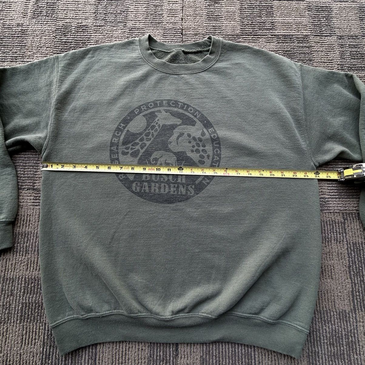 Vintage Vtg 90’s Busch Gardens Olive Green Pullover Sweatshirt Size US M / EU 48-50 / 2 - 5 Thumbnail