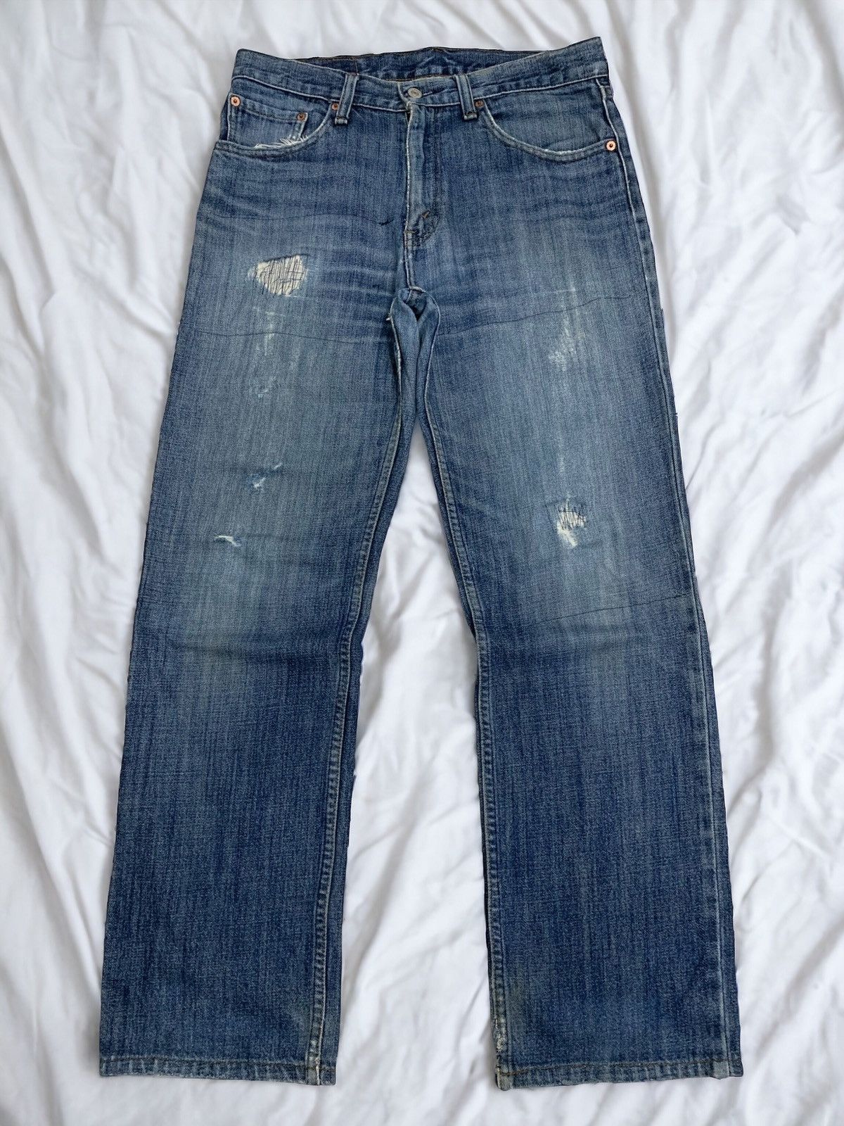 Levi's × Vintage Levis 533 04 Productio Distressed Denim Pants (AE3) Size US 32 / EU 48 - 1 Thumbnail