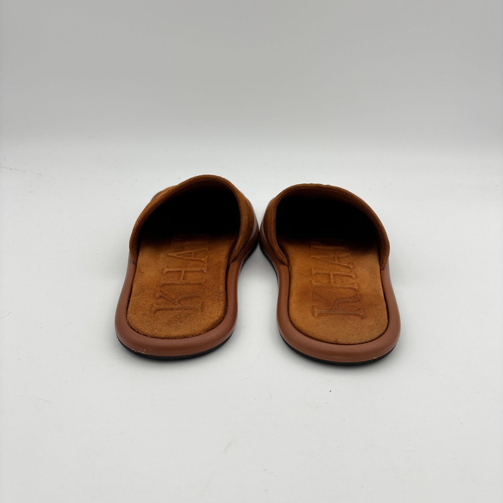 KHAITE Khaite Monaco Suede Slide Slippers in Caramel Shoes 39.5 Size US 9.5 / IT 39.5 - 4 Thumbnail