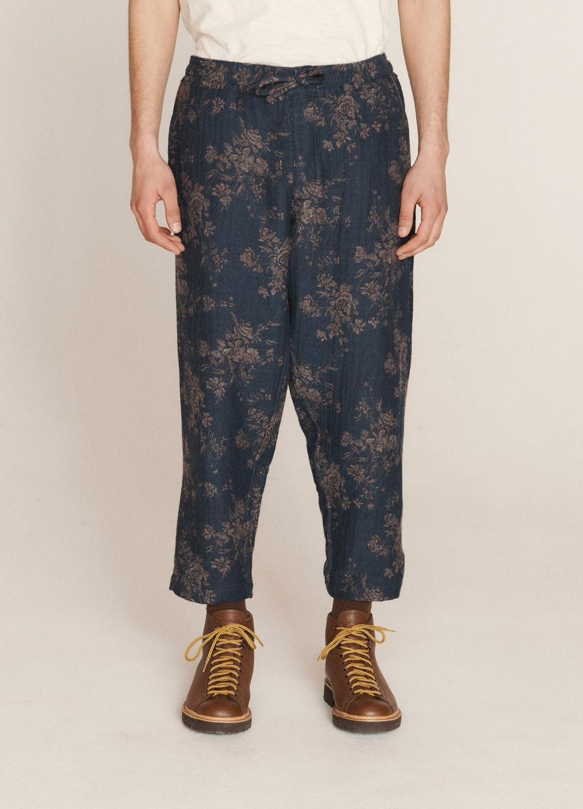YMC !DS! SS23 YMC Alva Floral Navy Wool Casula Pants Size US 34 / EU 50 - 1 Thumbnail