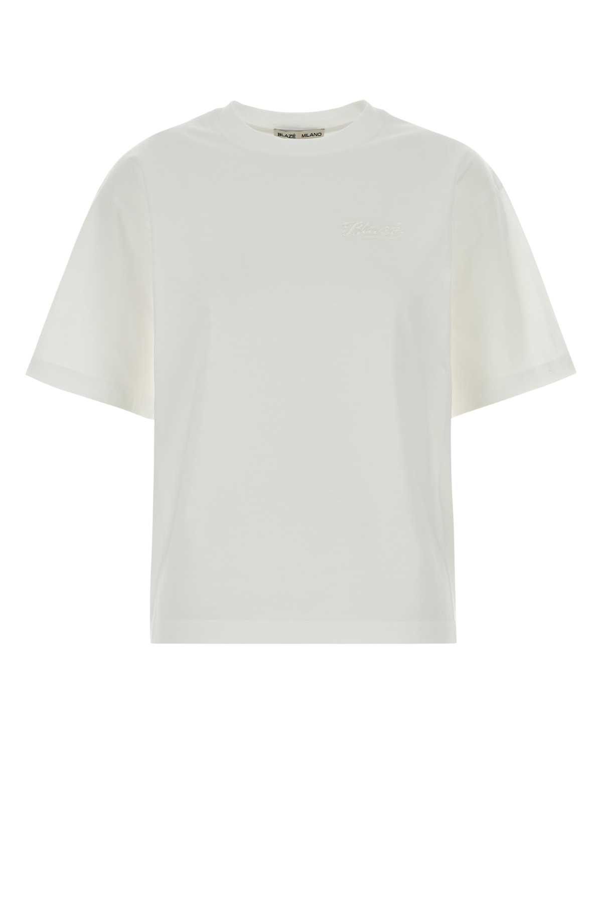 Blaze White Cotton T-Shirt Size S / US 4 / IT 40 - 1 Thumbnail