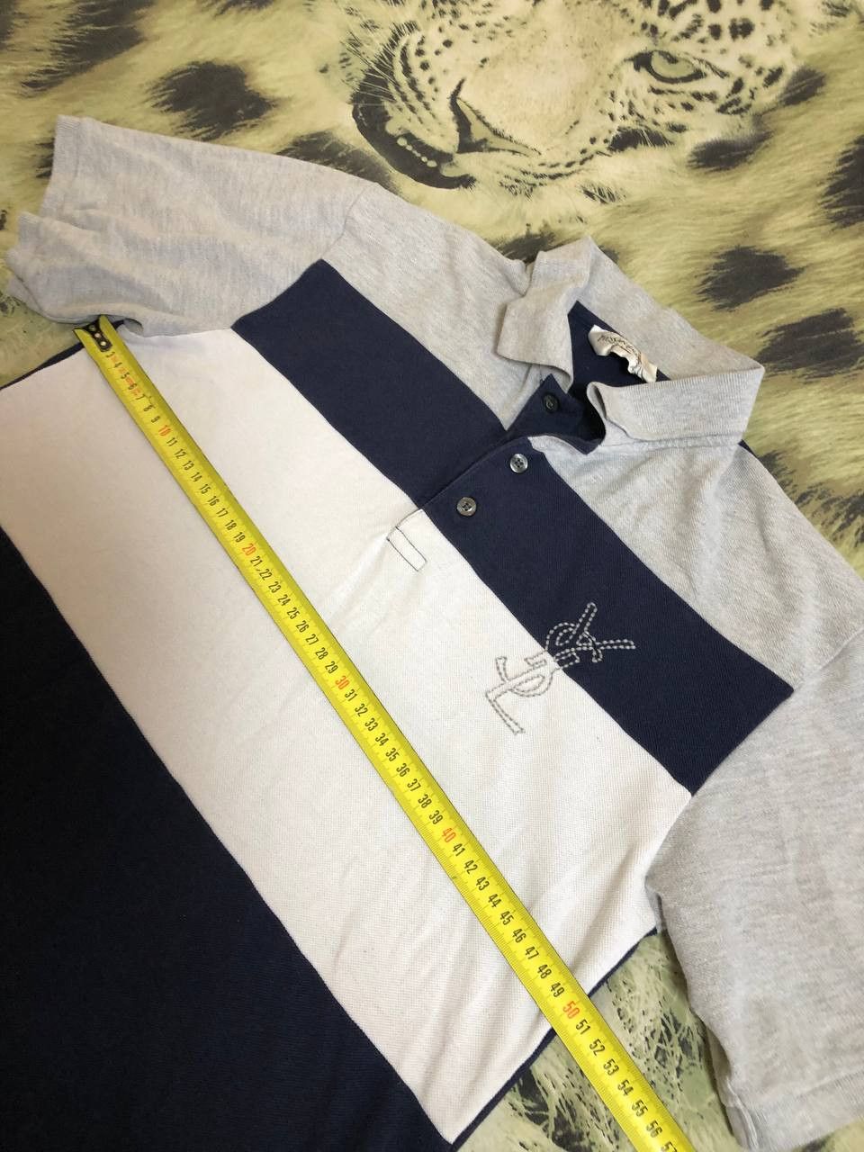Yves Saint Laurent Yves Saint Laurent Big Logo Polo Shirt Short Sleeve YSL Size US M / EU 48-50 / 2 - 10 Thumbnail