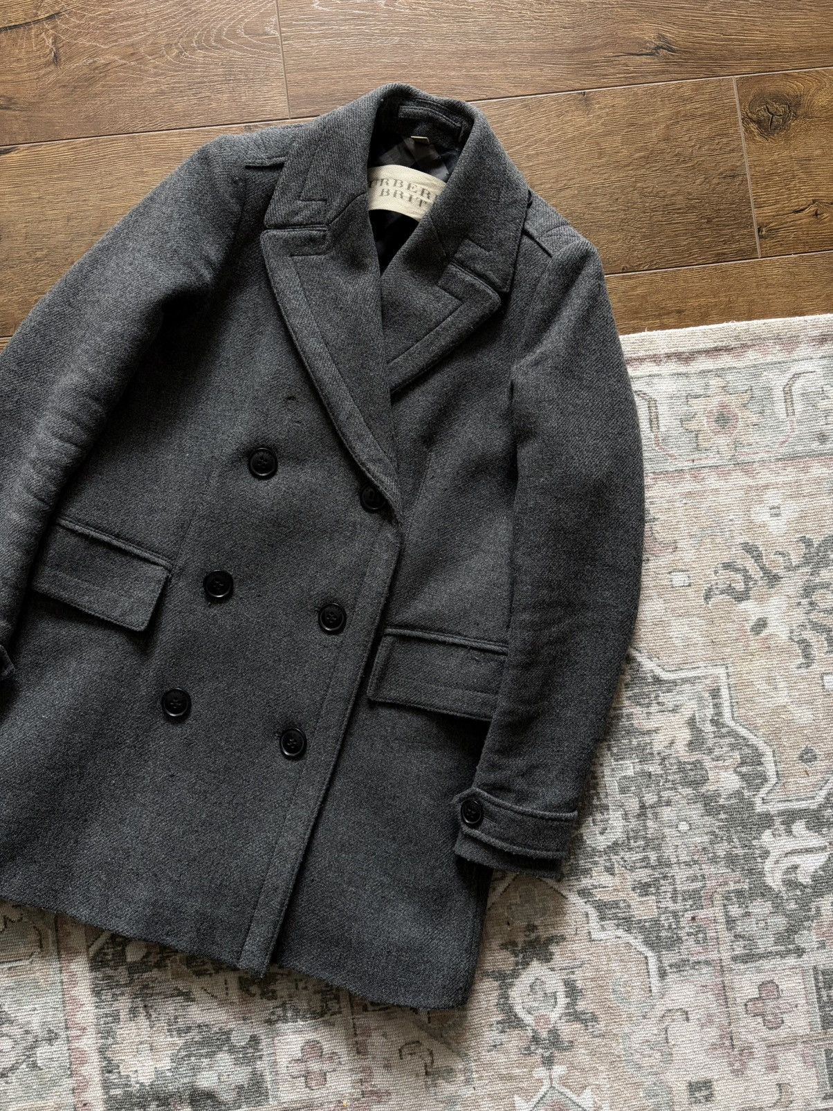 Burberry Burberry Brit Grey Wool Coat Size XS / US 0-2 / IT 36-38 - 2 Thumbnail