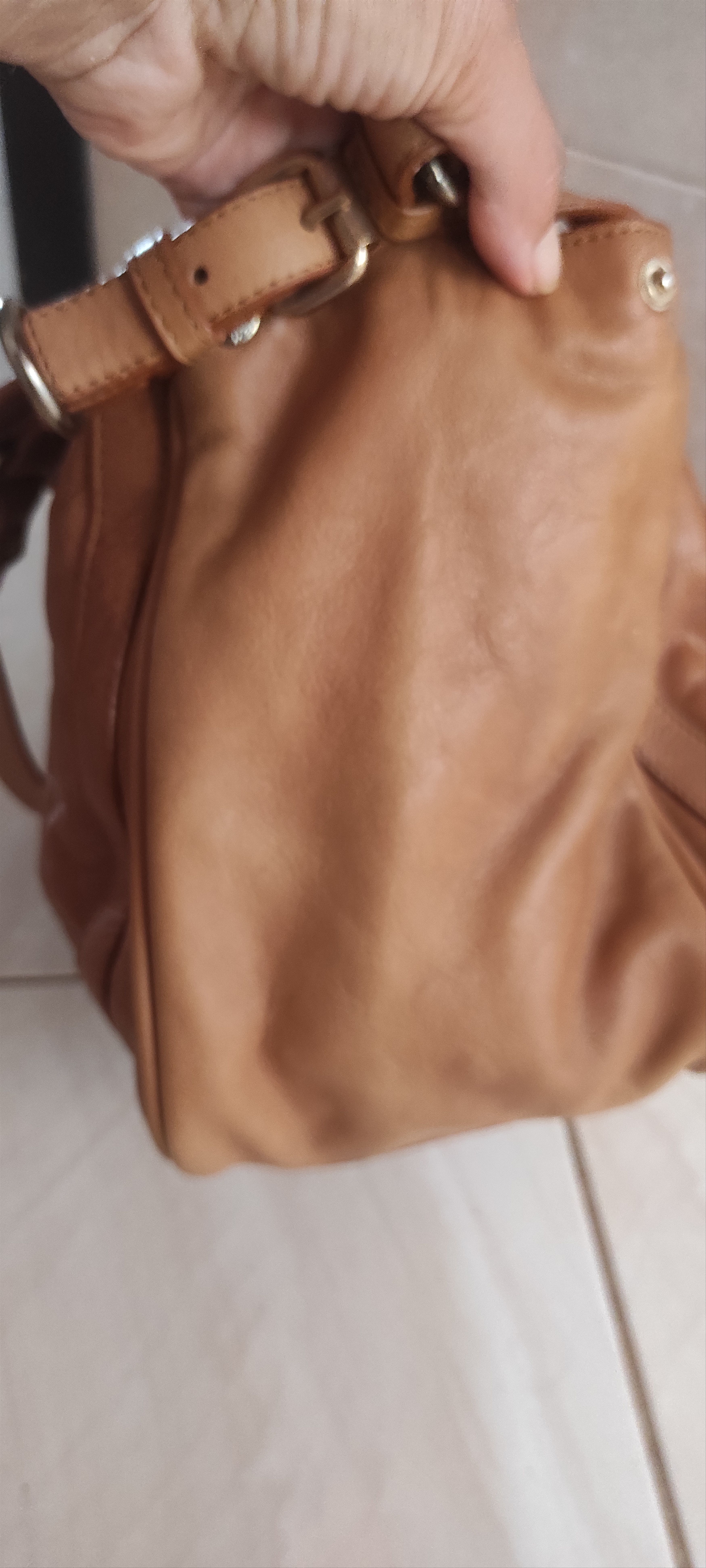 Massimo Dutti Massimo Dutti Satchel Bag Camel Leather Crossbody Bag Size ONE SIZE - 12 Thumbnail