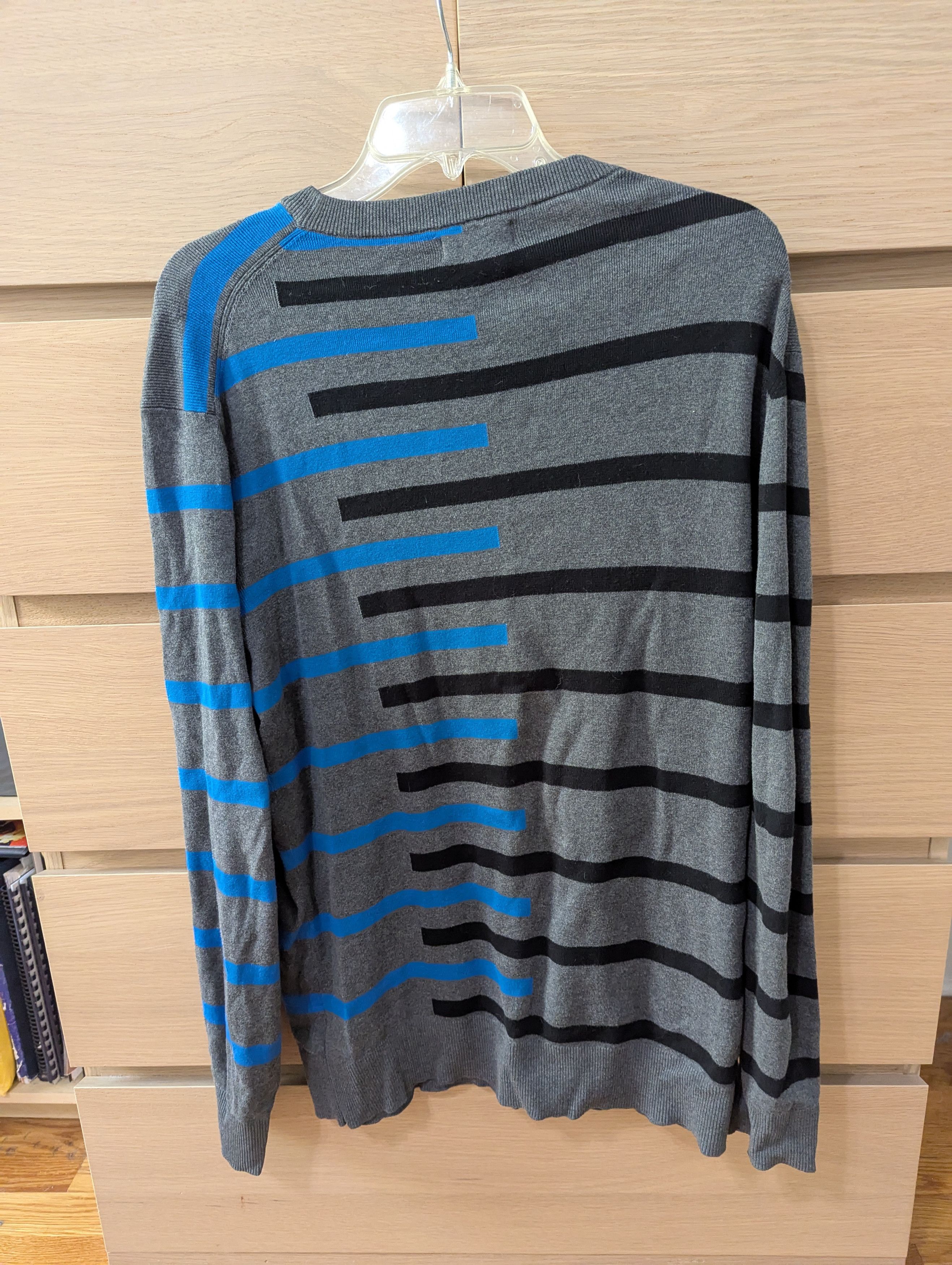 DKNY Black and Blue Stripes Grey Knit Size M / US 6-8 / IT 42-44 - 3 Thumbnail