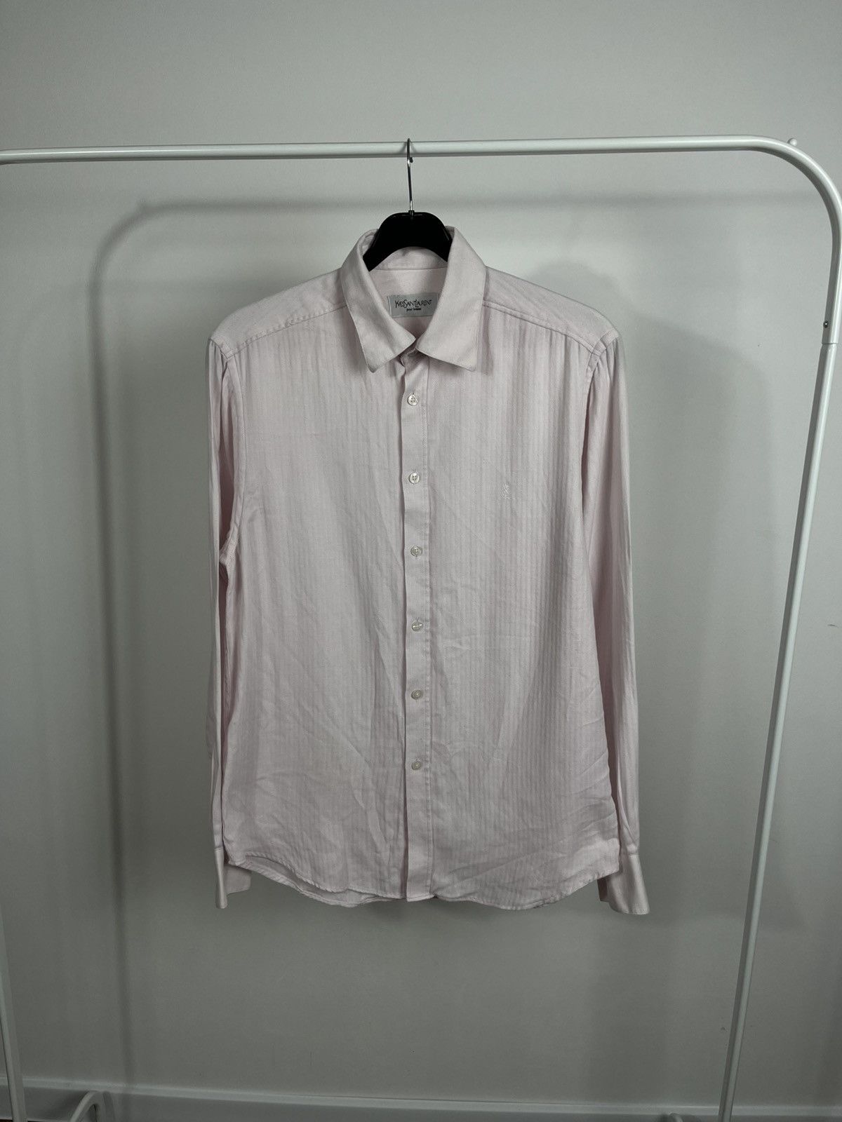 Yves Saint Laurent Yves Saint Laurent Pour Homme Pink Shirt Size M Size US M / EU 48-50 / 2 - 1 Thumbnail