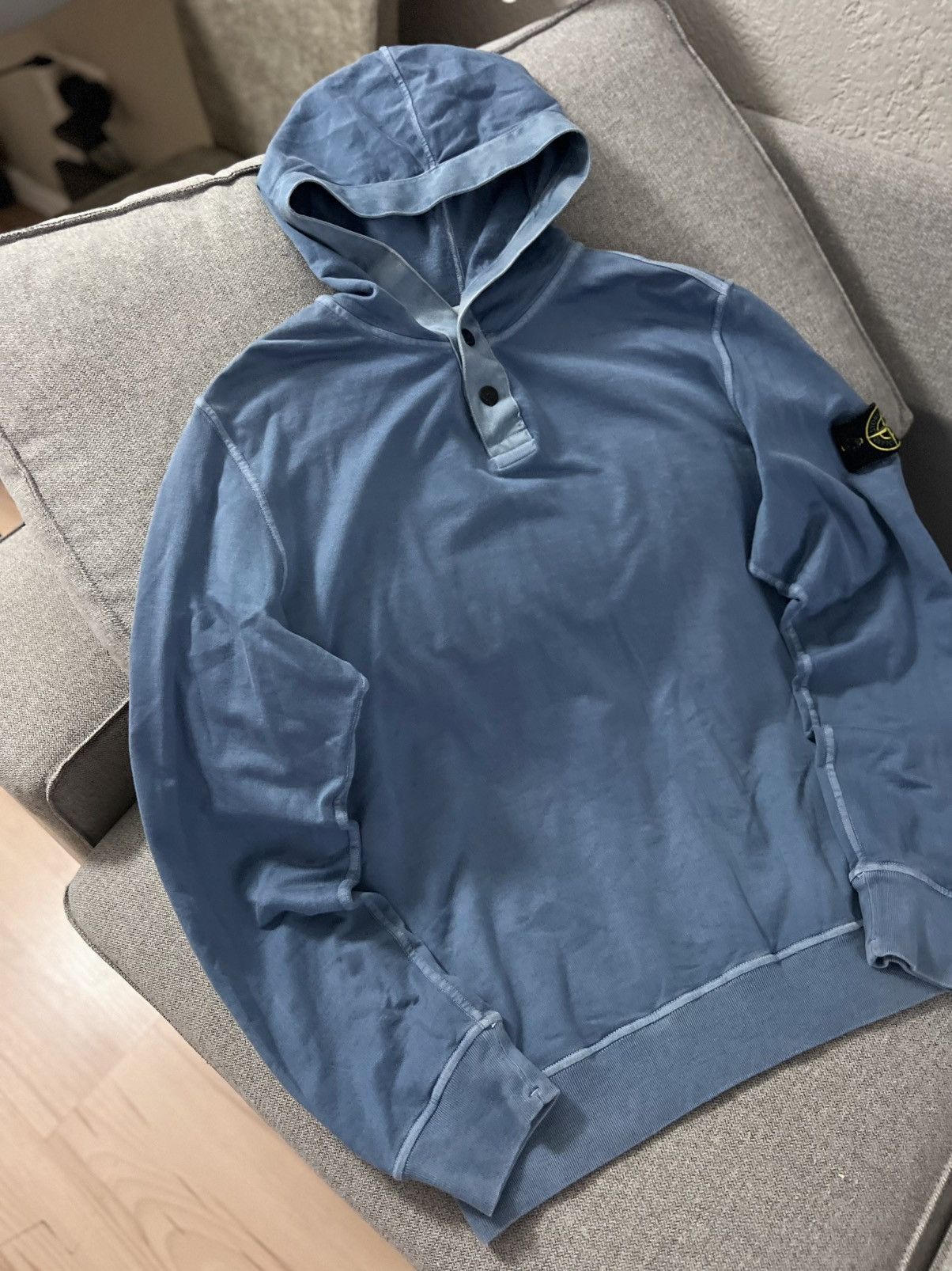 Stone Island Stone Island Blue Hoodie Streetwear Y2K Size US XL / EU 56 / 4 - 3 Thumbnail