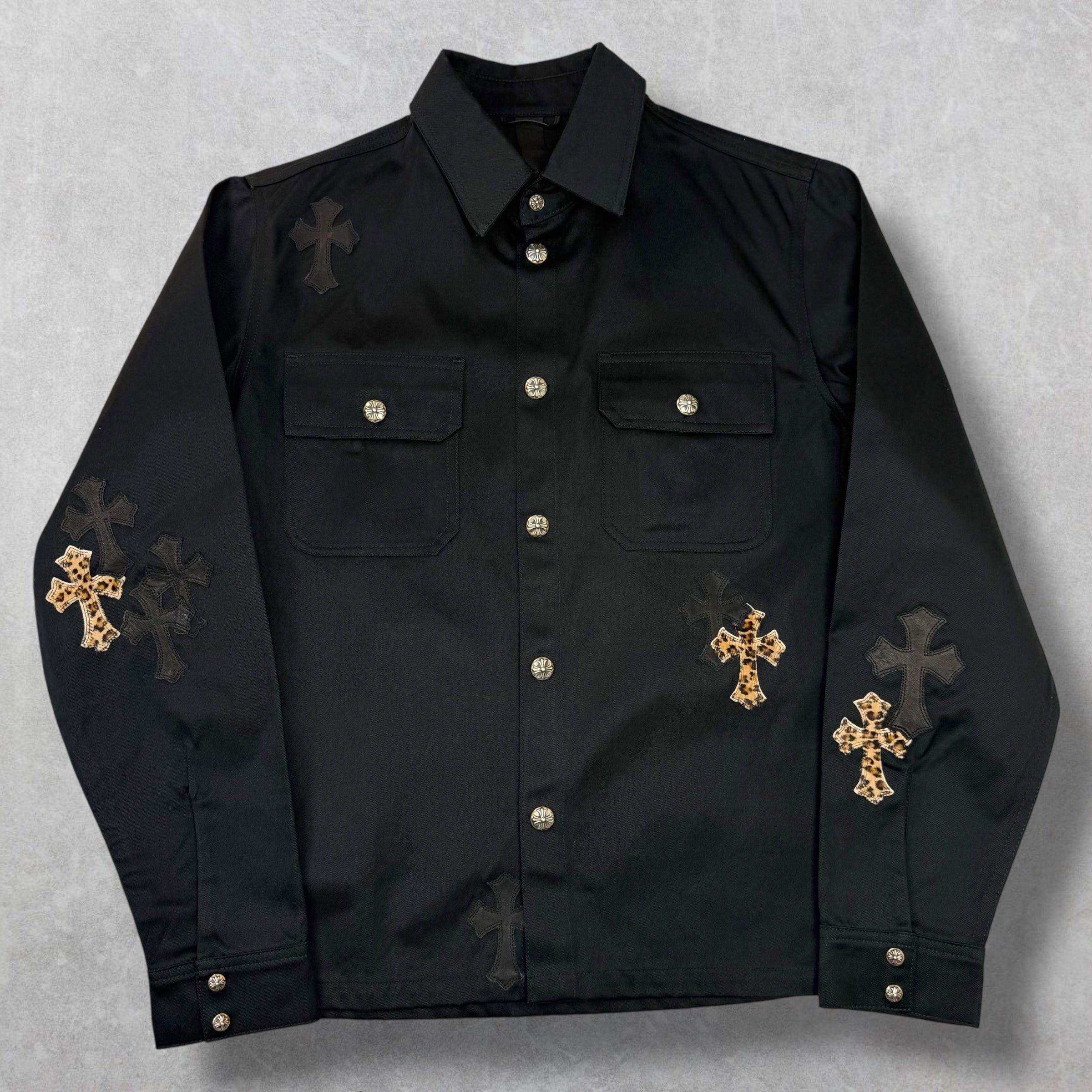 Chrome Hearts Chrome Hearts Leopard Patch Work Dog Shirt M Size US M / EU 48-50 / 2 - 1 Thumbnail