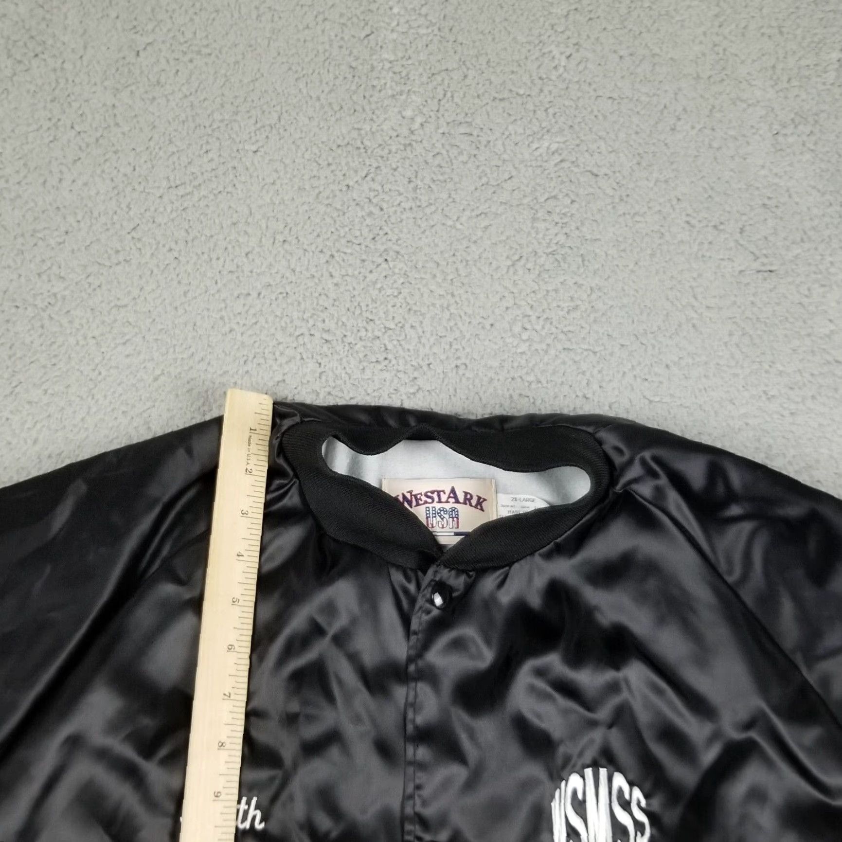 Vintage VINTAGE Satin Bomber Jacket Men 2XL Black WSMSS Cowboy Western 80s 90s Keith Mens Jacket Size US XXL / EU 58 / 5 - 5 Thumbnail
