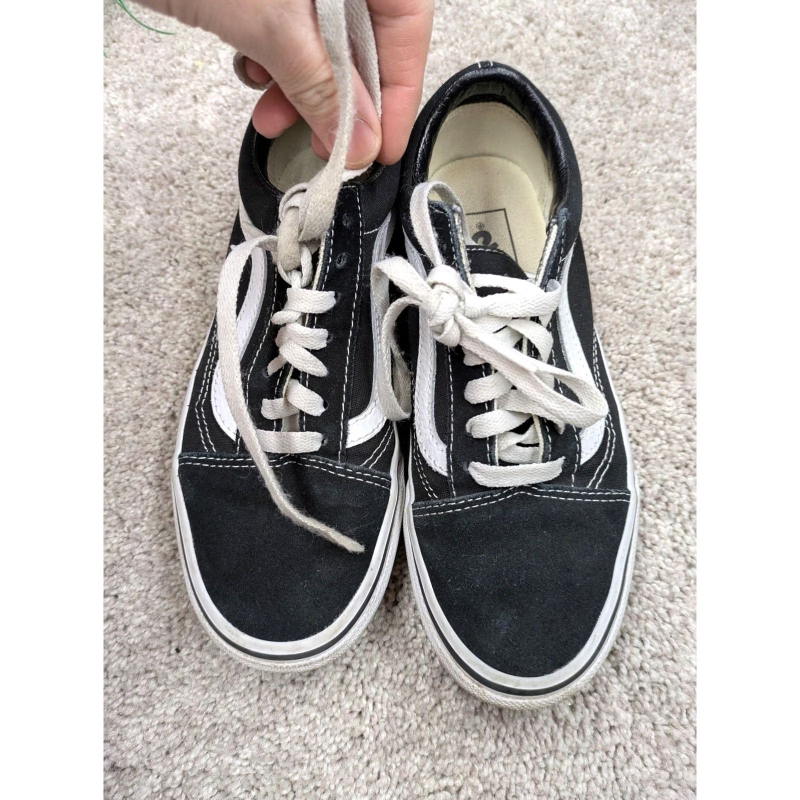 Vans VANS Old Skool Shoes Womens Size 6 Black White Low Top Skate Sneakers Size M / US 6-8 / IT 42-44 - 4 Thumbnail