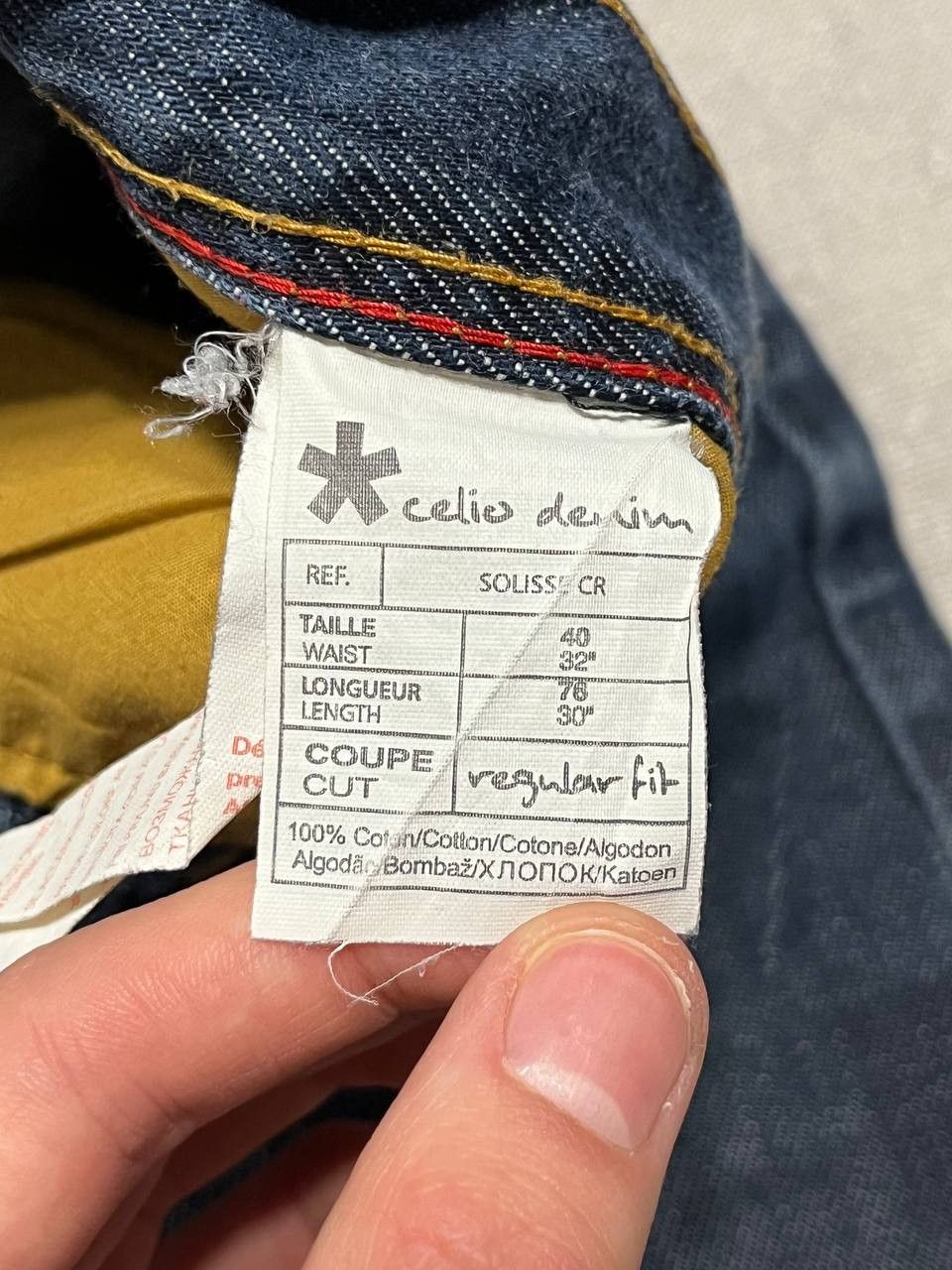 Celio Vintage Celio Regular Fit Men`s Navy Blue Jeans Denin Size US 32 / EU 48 - 14 Thumbnail