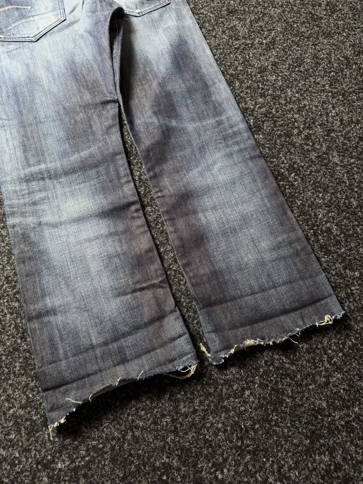 G-Star 00s G-Star RAW 3301 Distressed Hem LGB Opium Punk Jeans Y2K Size US 32 / EU 48 - 14 Thumbnail