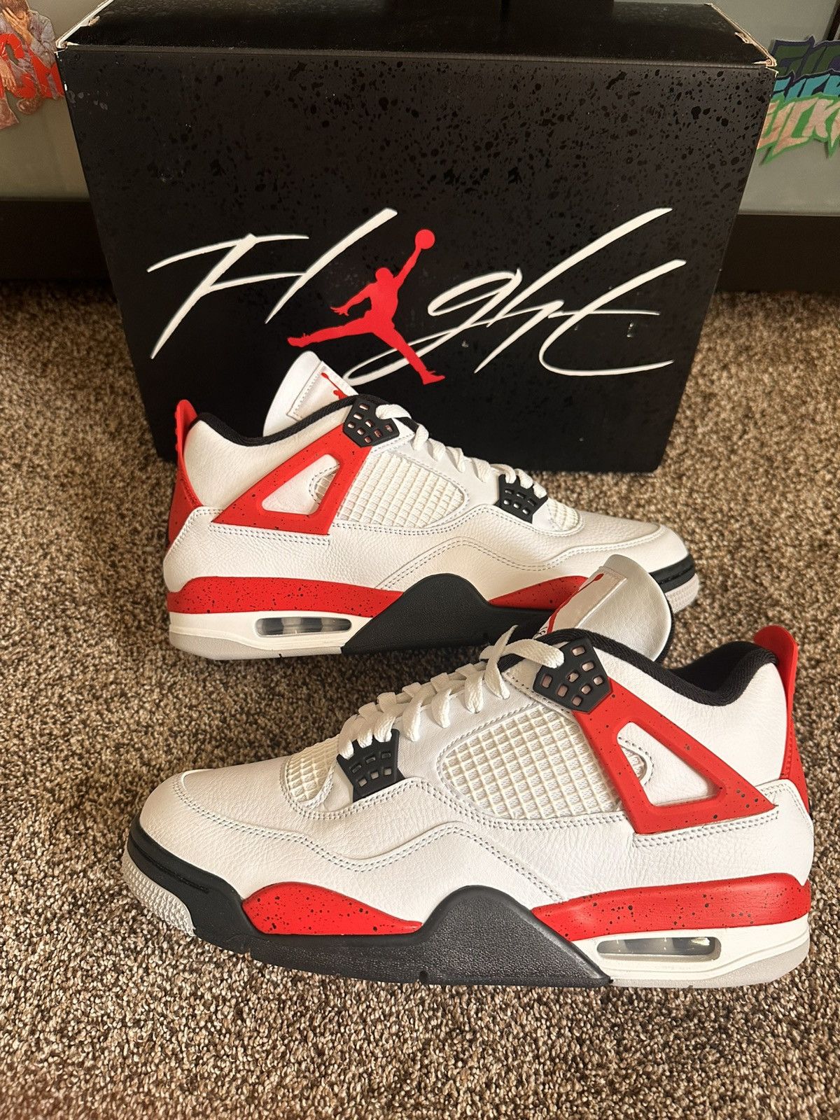 Jordan Brand Jordan 4 Retro Red Cement Size US 10 / EU 43 - 3 Thumbnail