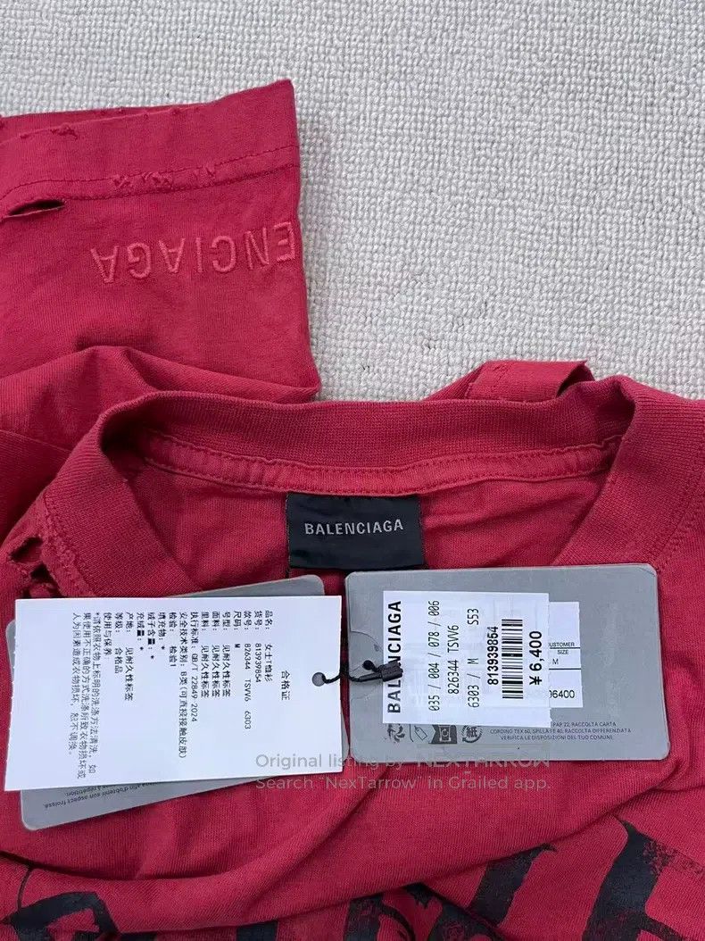 Balenciaga Balenciaga Printed round neck short-sleeve T-shirt, loose Size US M / EU 48-50 / 2 - 5 Thumbnail