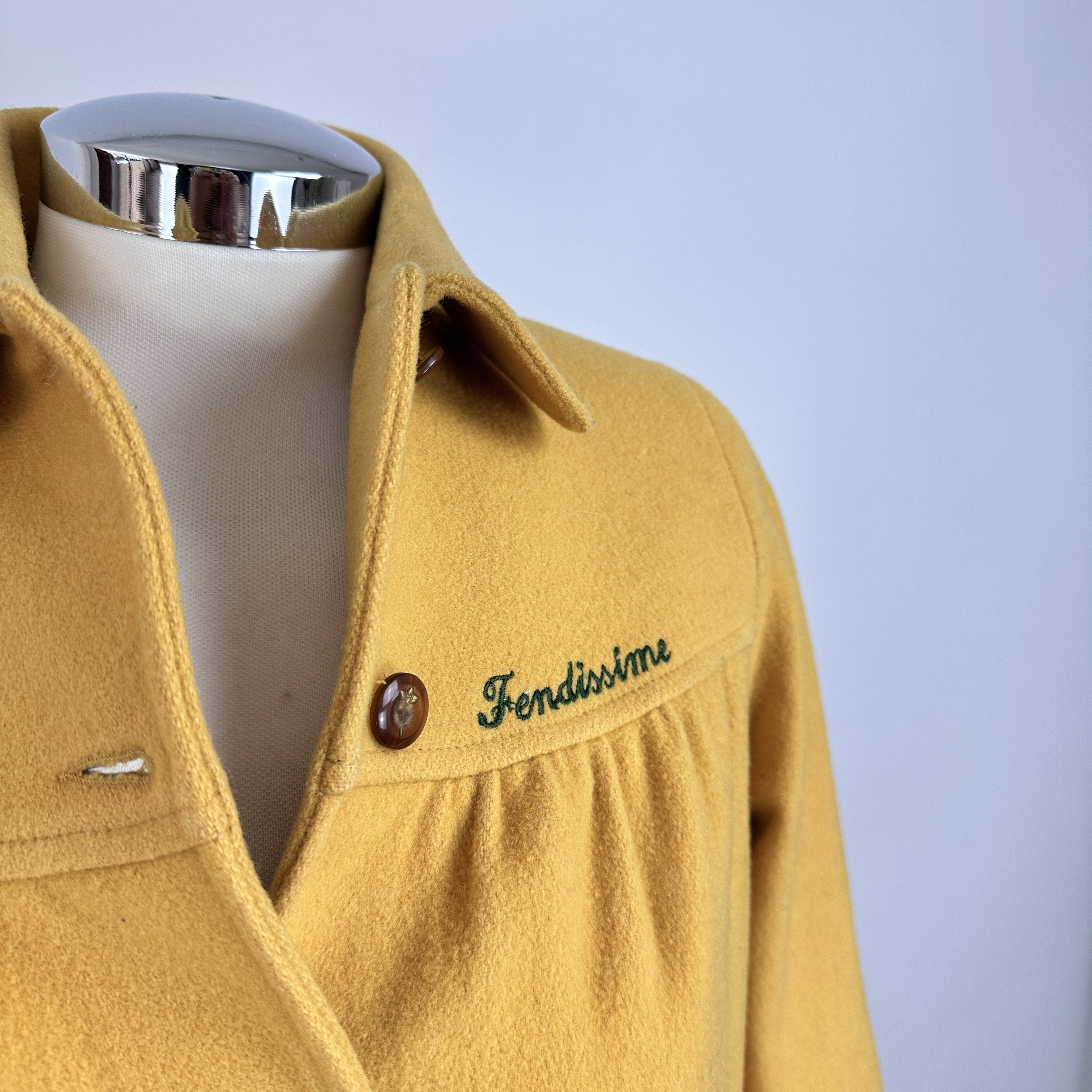 Fendi Cappottino FENDISSIME Lana Giallo – 40 IT Size S / US 4 / IT 40 - 3 Thumbnail