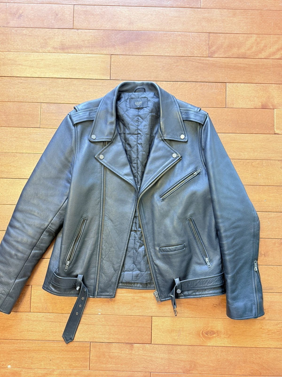 NEUW Denim Neuw Asymmetric Leather Jacket Size US XL / EU 56 / 4 - 1 Thumbnail