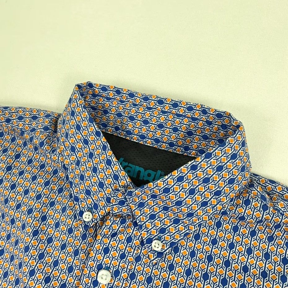 Wrangler Wrangler 20X Competition Shirt Mens XL Orange Blue Geomtric Western Cowboy Geometric Size US XL / EU 56 / 4 - 3 Thumbnail