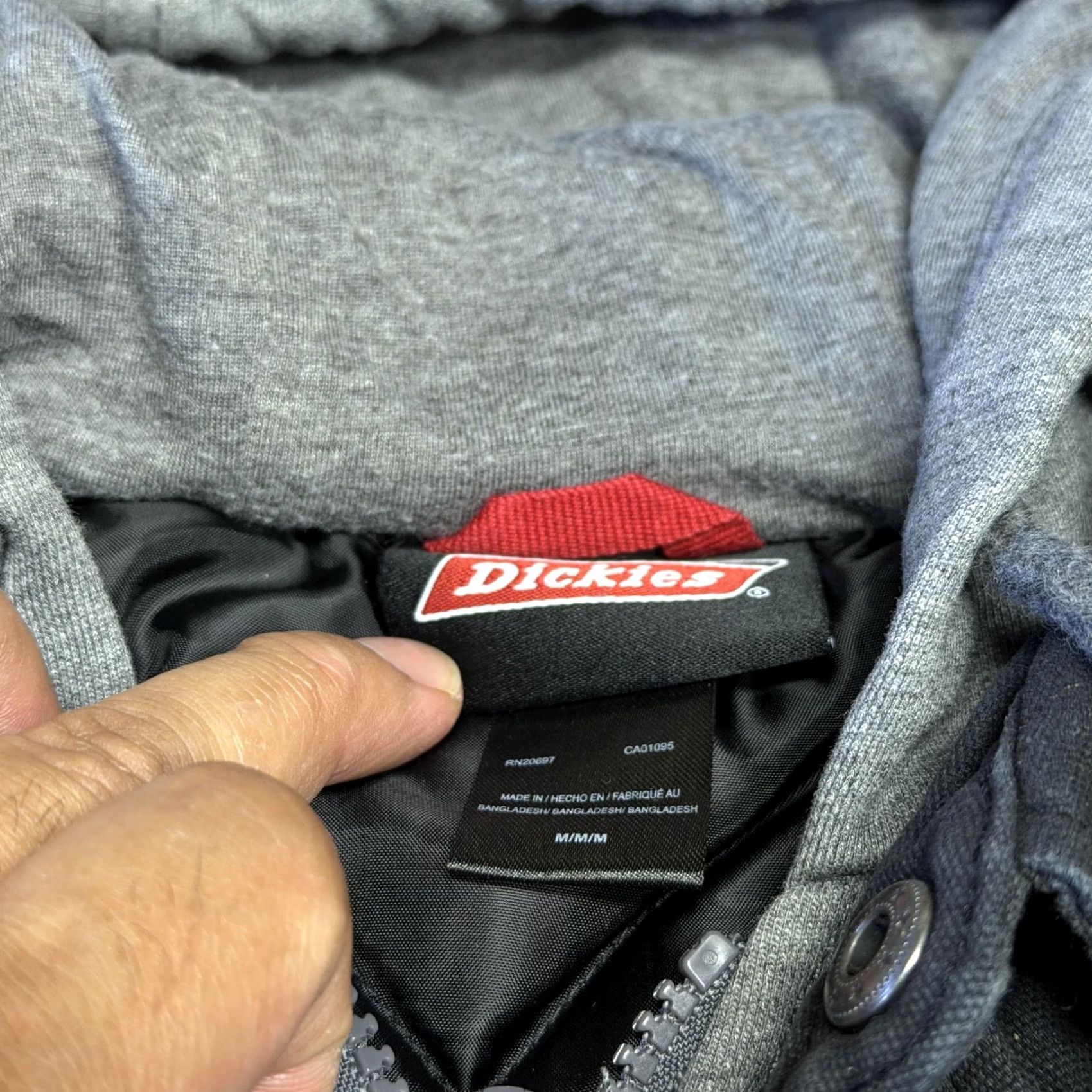 Dickies Dickies Jacket Mens Medium Black Hooded Canvas Quilted Lined Parka Workwear Jacket Size US M / EU 48-50 / 2 - 7 Thumbnail