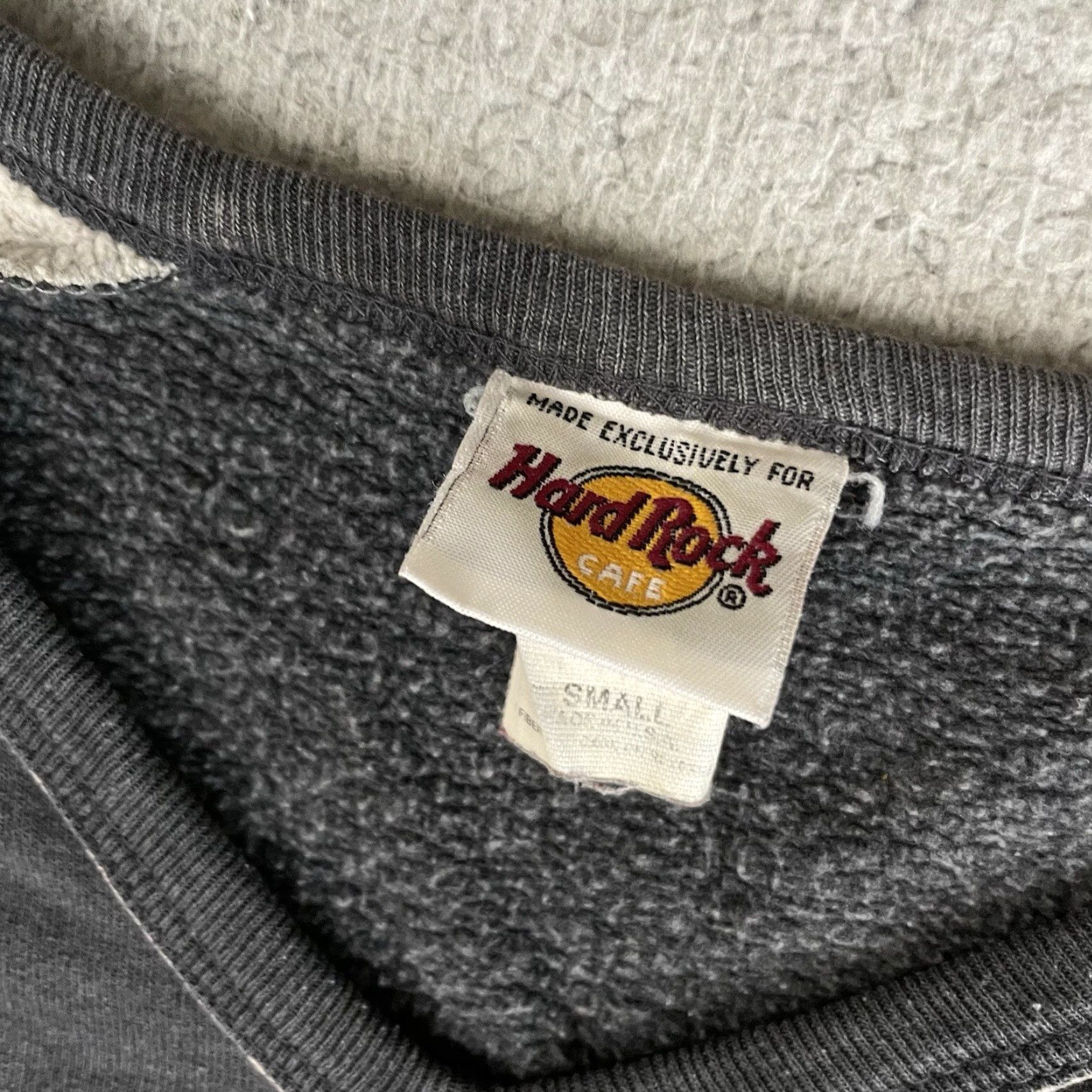 Hard Rock Cafe VINTAGE Hard Rock Cafe Sweatshirt Womens S Gray Cropped V Neck Pullover S Size S / US 4 / IT 40 - 4 Thumbnail