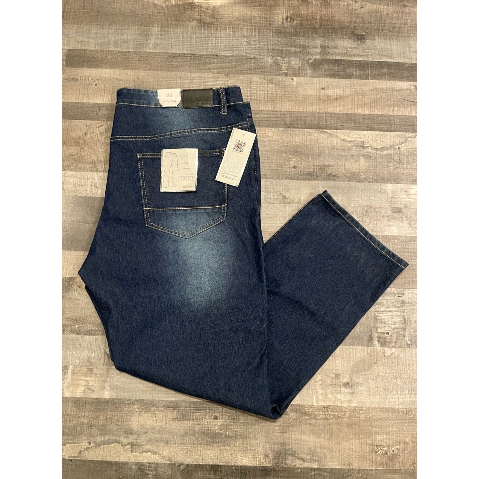 Southpole Southpole Jeans Mens Size 44 Blue Stretch Active Flex 44x33 Dark Denim Zip Regular Straight Inseam 33in Men Fade F251 Size US 30 / EU 46 - 2 Thumbnail