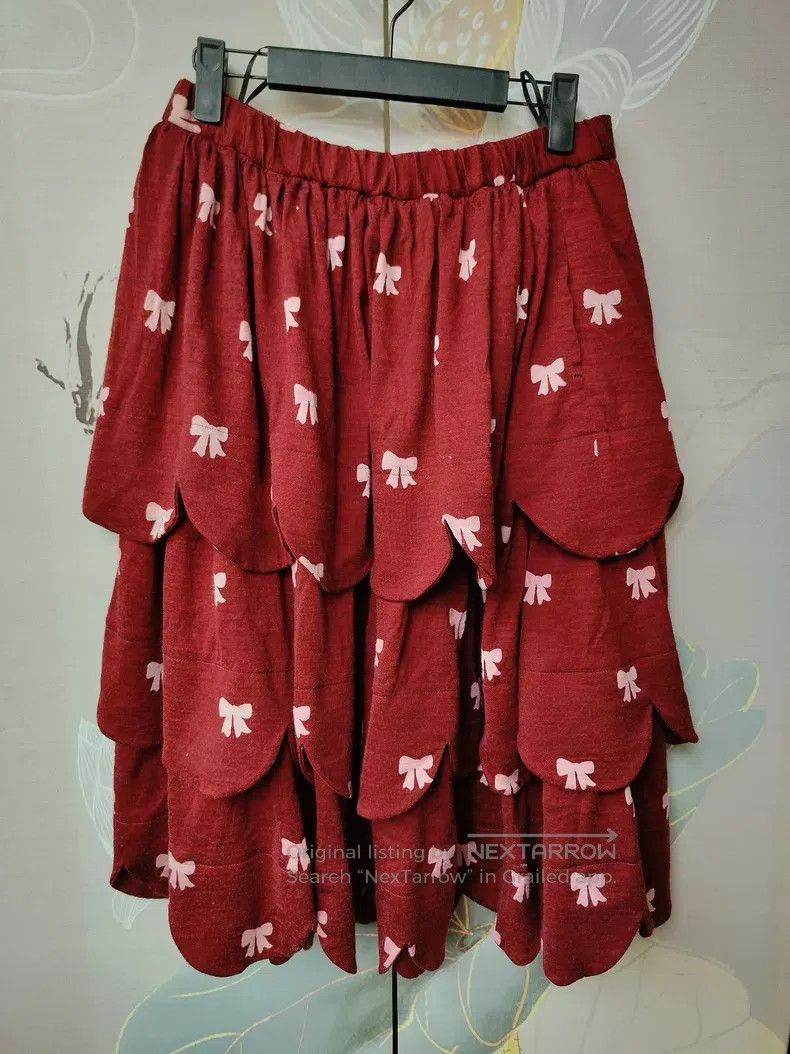 Comme des Garcons Comme des Garcons size S Red Petal Triple Layer Skirt Size 22" - 1 Thumbnail