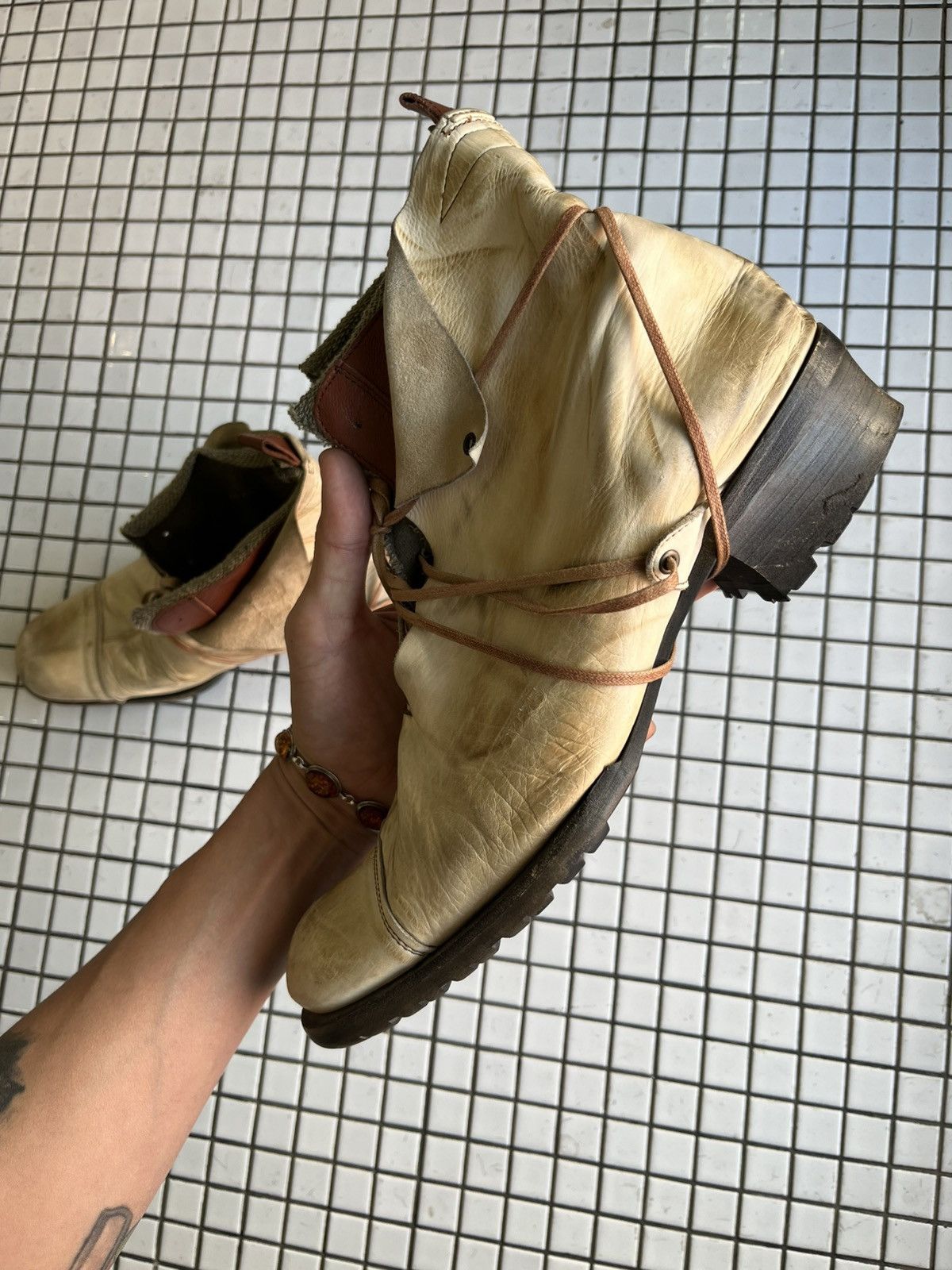 Alfredo Bannister AlfredBANNISTER beige layered boots size 42 Size US 9 / EU 42 - 6 Thumbnail