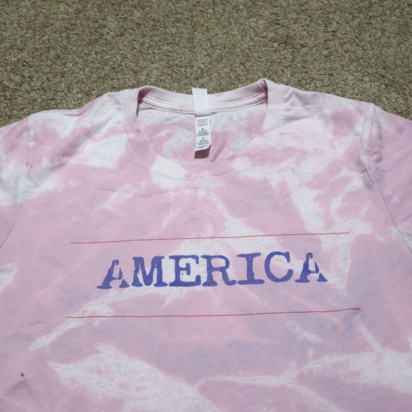 Vintage VINTAGE America Pink White Tie-Dye Short Sleeve Tee T-Shirt Adult Women's Size M Medium Size S / US 4 / IT 40 - 2 Thumbnail