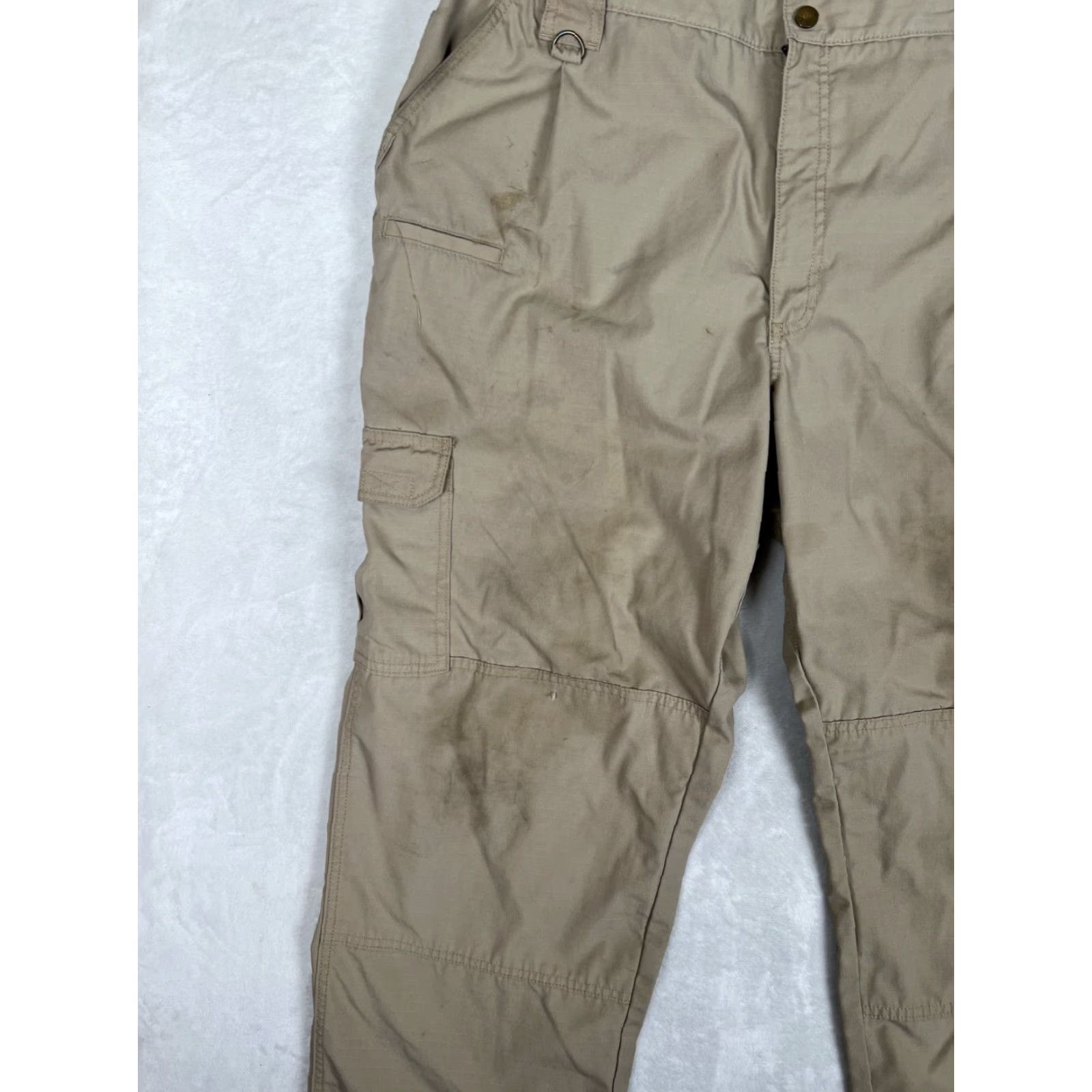 Vintage 5.11 Tactical Cargo Pants Men 44x32 Tan Beige Ripstop Utility Military Stained Mens Size US 44 / EU 60 - 3 Thumbnail