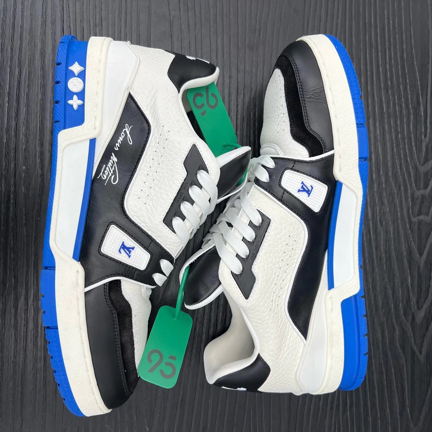 Louis Vuitton LV Trainer Black & Blue US 7 / EUR 41 New Size US 8 / EU 41 - 3 Thumbnail