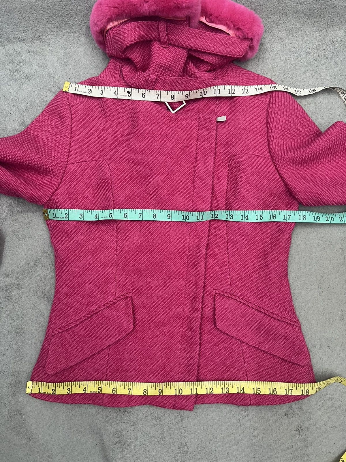Karl Lagerfeld KARL LAGERFELD FUCHSIA TWEED JACKET Size S / US 4 / IT 40 - 14 Thumbnail